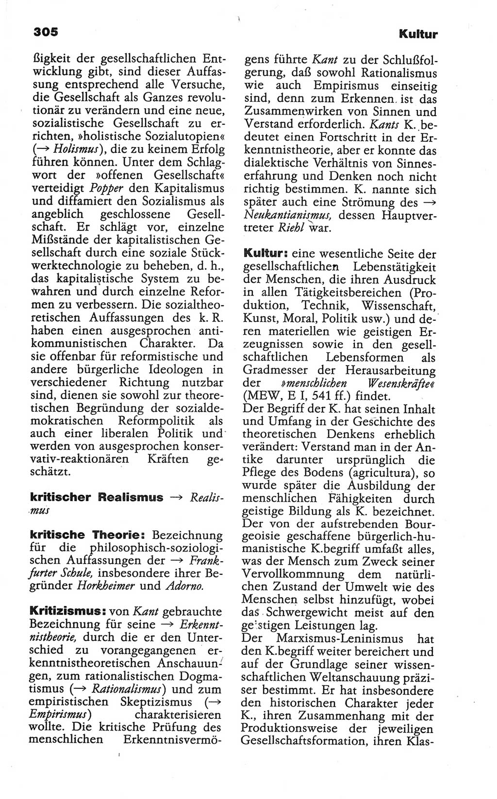 Wörterbuch der marxistisch-leninistischen Philosophie [Deutsche Demokratische Republik (DDR)] 1986, Seite 305 (Wb. ML Phil. DDR 1986, S. 305)