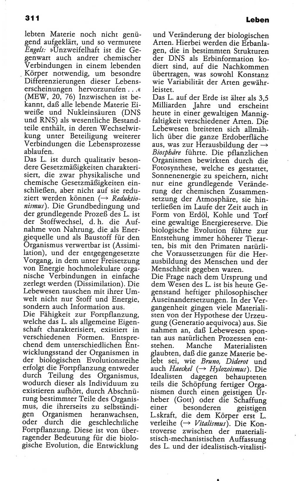 Wörterbuch der marxistisch-leninistischen Philosophie [Deutsche Demokratische Republik (DDR)] 1986, Seite 311 (Wb. ML Phil. DDR 1986, S. 311)