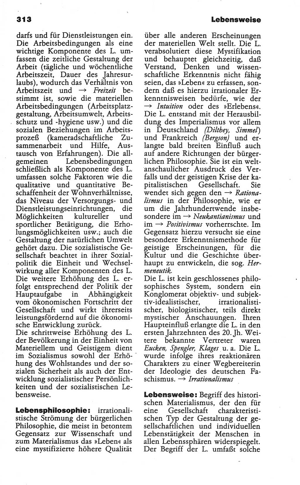 Wörterbuch der marxistisch-leninistischen Philosophie [Deutsche Demokratische Republik (DDR)] 1986, Seite 313 (Wb. ML Phil. DDR 1986, S. 313)