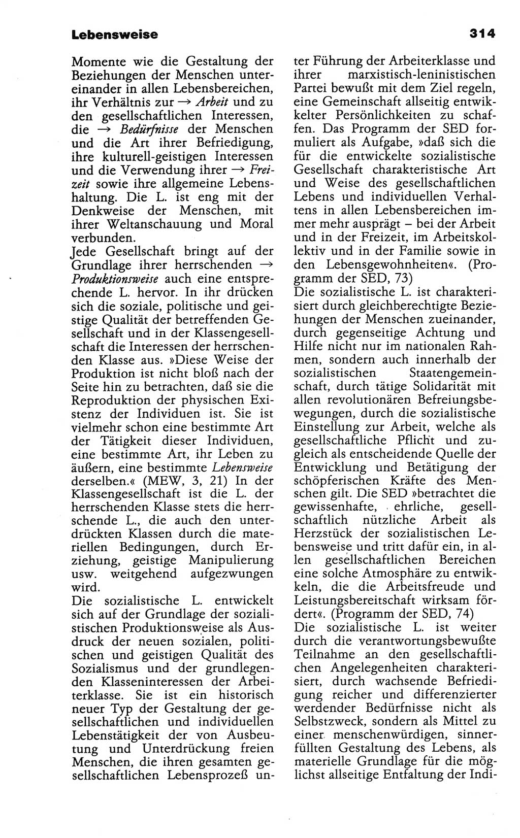 Wörterbuch der marxistisch-leninistischen Philosophie [Deutsche Demokratische Republik (DDR)] 1986, Seite 314 (Wb. ML Phil. DDR 1986, S. 314)