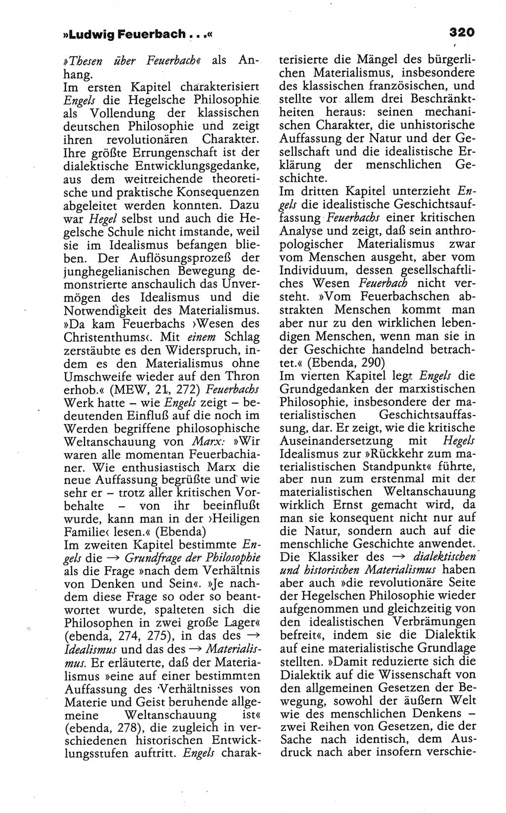 Wörterbuch der marxistisch-leninistischen Philosophie [Deutsche Demokratische Republik (DDR)] 1986, Seite 320 (Wb. ML Phil. DDR 1986, S. 320)