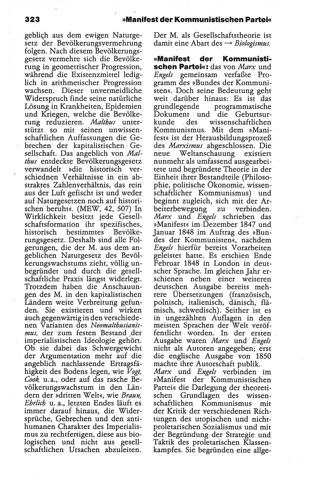 Wörterbuch der marxistisch-leninistischen Philosophie [Deutsche Demokratische Republik (DDR)] 1986, Seite 323 (Wb. ML Phil. DDR 1986, S. 323)