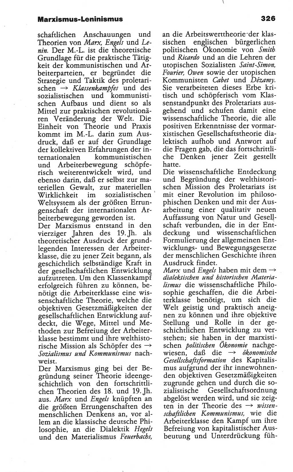 Wörterbuch der marxistisch-leninistischen Philosophie [Deutsche Demokratische Republik (DDR)] 1986, Seite 326 (Wb. ML Phil. DDR 1986, S. 326)