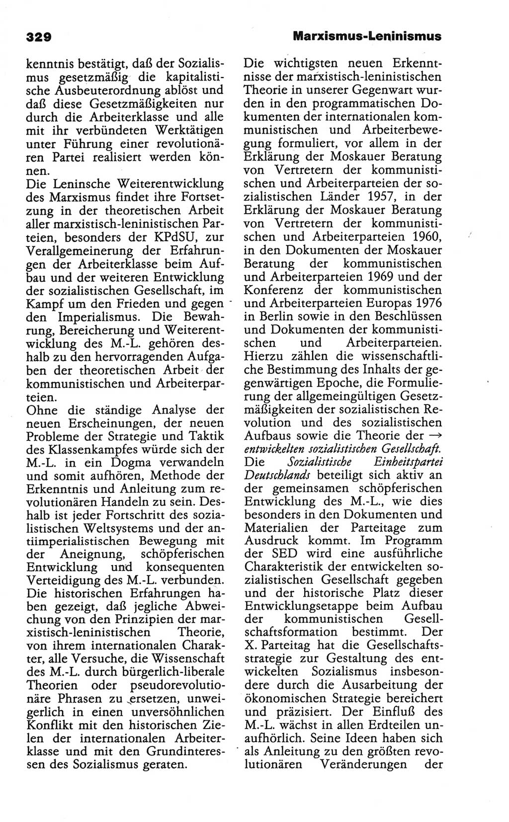 Wörterbuch der marxistisch-leninistischen Philosophie [Deutsche Demokratische Republik (DDR)] 1986, Seite 329 (Wb. ML Phil. DDR 1986, S. 329)