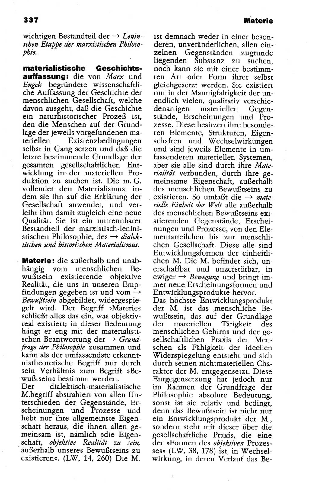 Wörterbuch der marxistisch-leninistischen Philosophie [Deutsche Demokratische Republik (DDR)] 1986, Seite 337 (Wb. ML Phil. DDR 1986, S. 337)