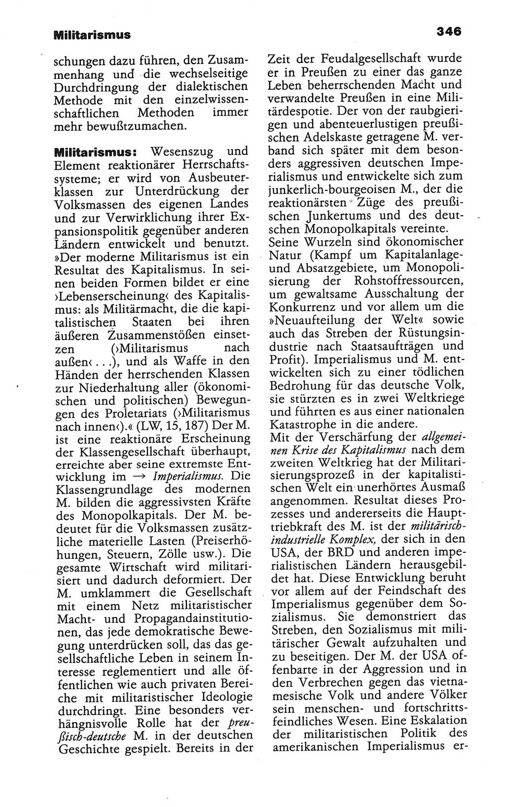 Wörterbuch der marxistisch-leninistischen Philosophie [Deutsche Demokratische Republik (DDR)] 1986, Seite 346 (Wb. ML Phil. DDR 1986, S. 346)