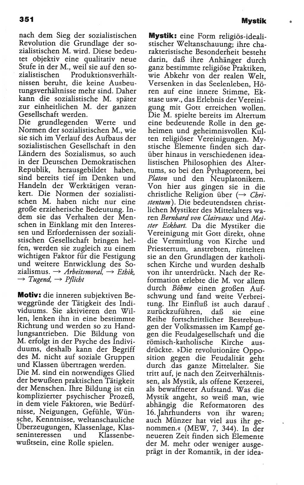 Wörterbuch der marxistisch-leninistischen Philosophie [Deutsche Demokratische Republik (DDR)] 1986, Seite 351 (Wb. ML Phil. DDR 1986, S. 351)