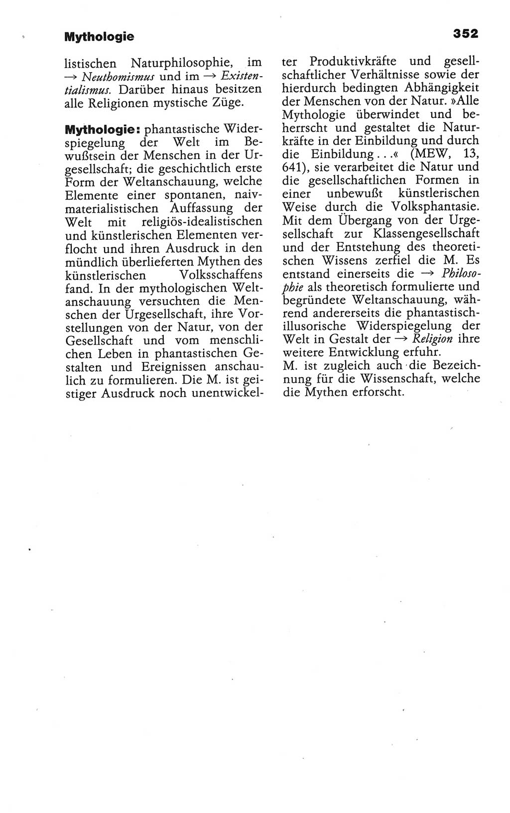 Wörterbuch der marxistisch-leninistischen Philosophie [Deutsche Demokratische Republik (DDR)] 1986, Seite 352 (Wb. ML Phil. DDR 1986, S. 352)
