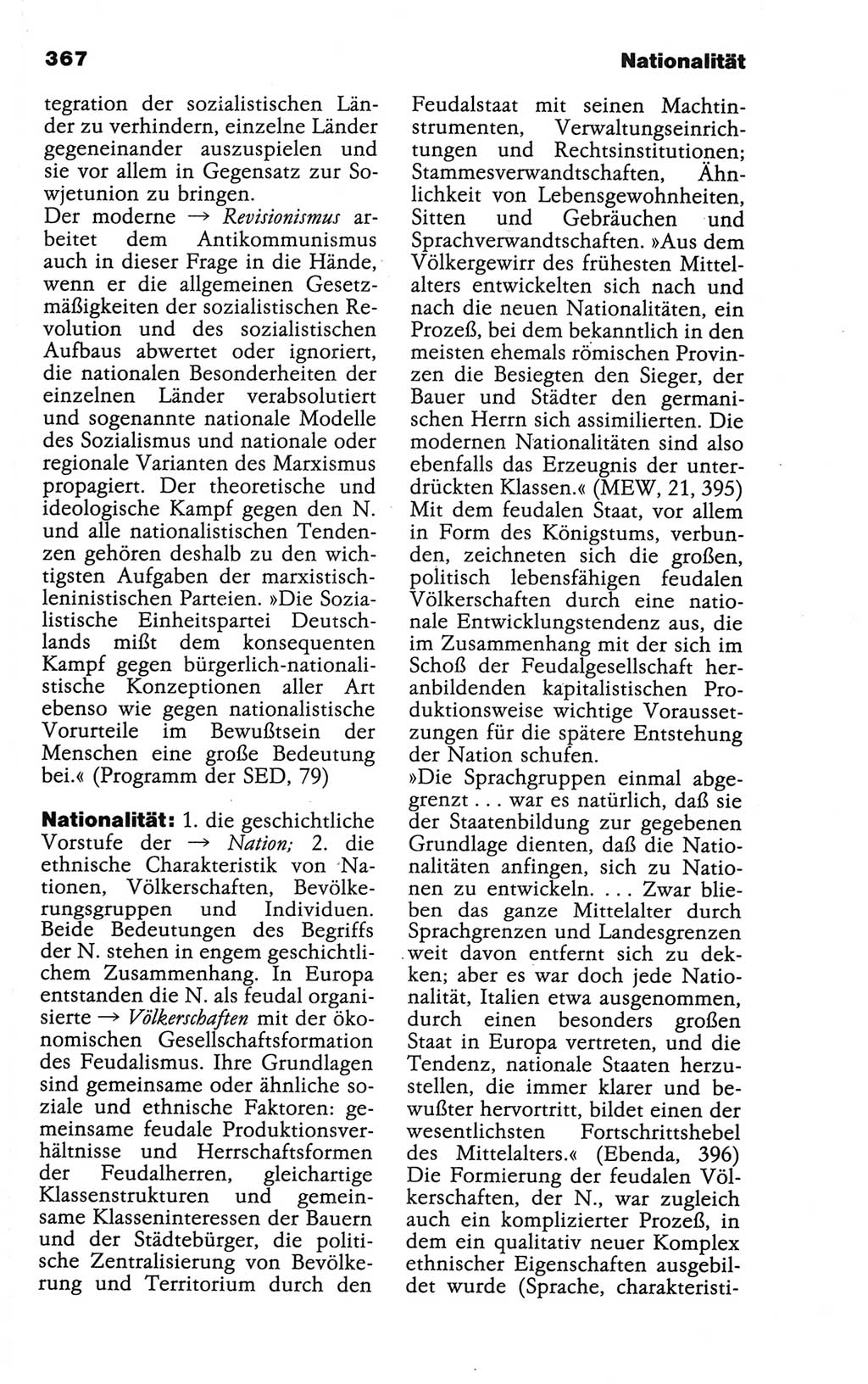 Wörterbuch der marxistisch-leninistischen Philosophie [Deutsche Demokratische Republik (DDR)] 1986, Seite 367 (Wb. ML Phil. DDR 1986, S. 367)