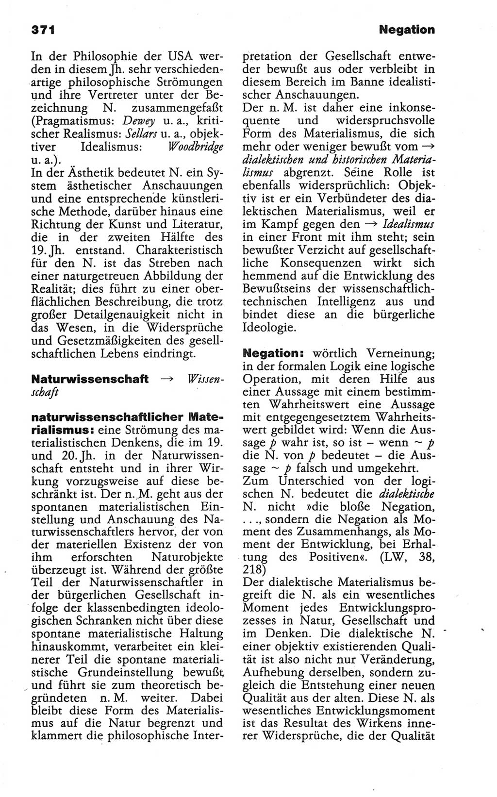 Wörterbuch der marxistisch-leninistischen Philosophie [Deutsche Demokratische Republik (DDR)] 1986, Seite 371 (Wb. ML Phil. DDR 1986, S. 371)