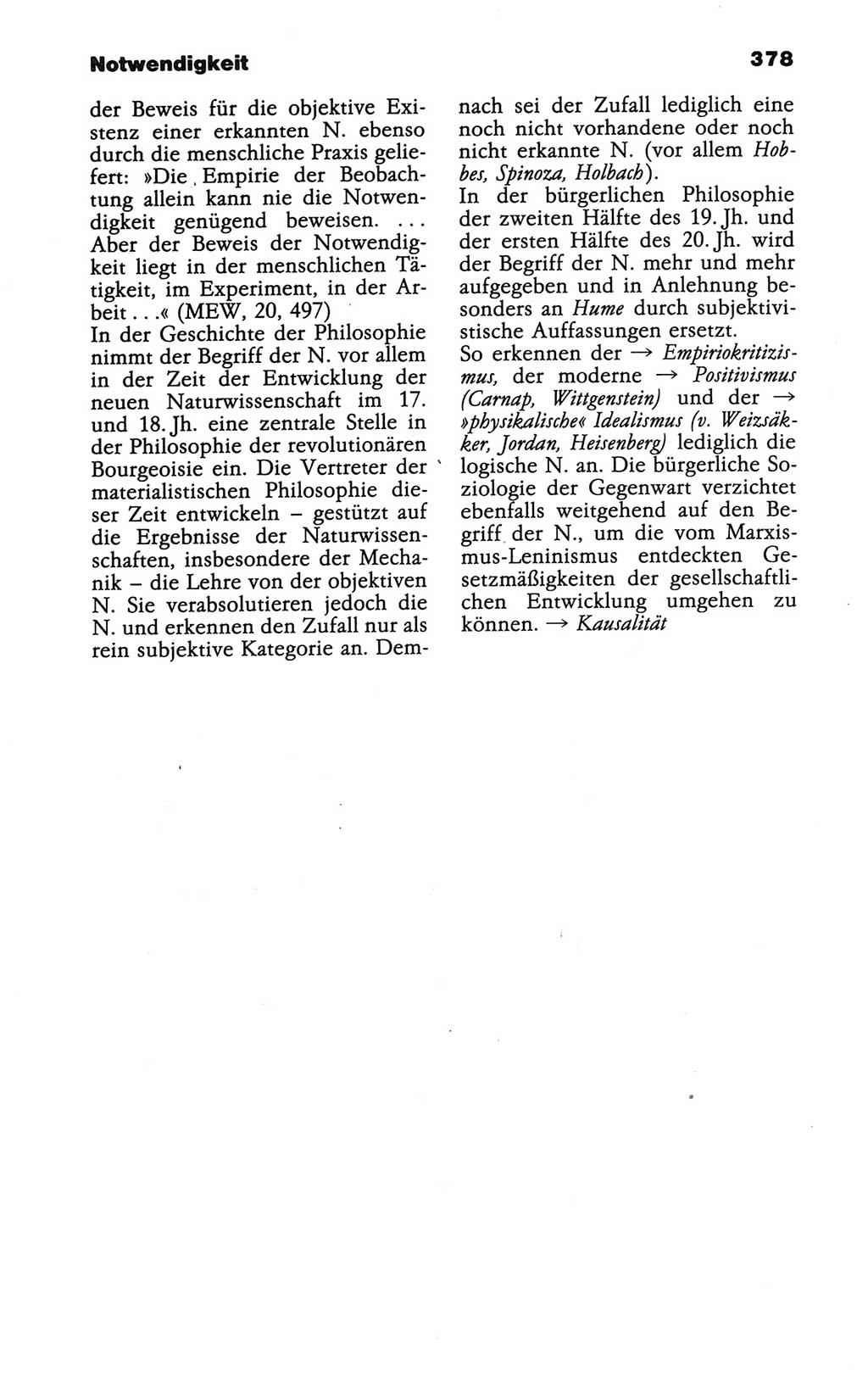 Wörterbuch der marxistisch-leninistischen Philosophie [Deutsche Demokratische Republik (DDR)] 1986, Seite 378 (Wb. ML Phil. DDR 1986, S. 378)