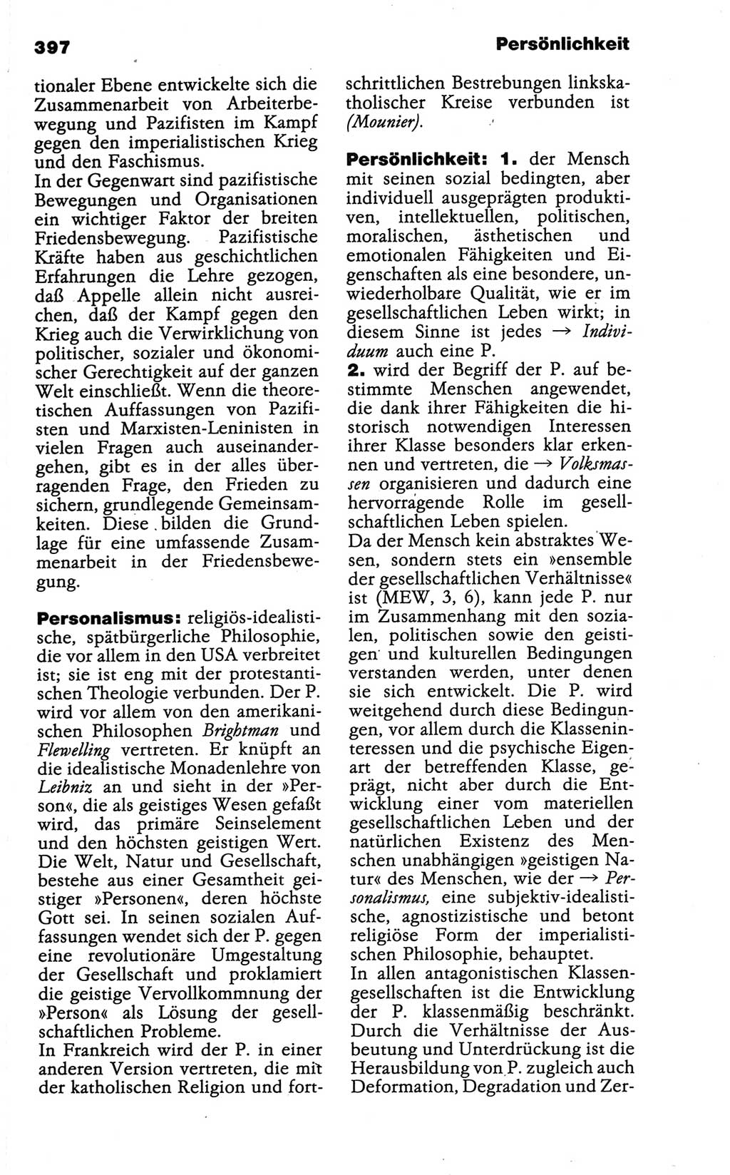 Wörterbuch der marxistisch-leninistischen Philosophie [Deutsche Demokratische Republik (DDR)] 1986, Seite 397 (Wb. ML Phil. DDR 1986, S. 397)