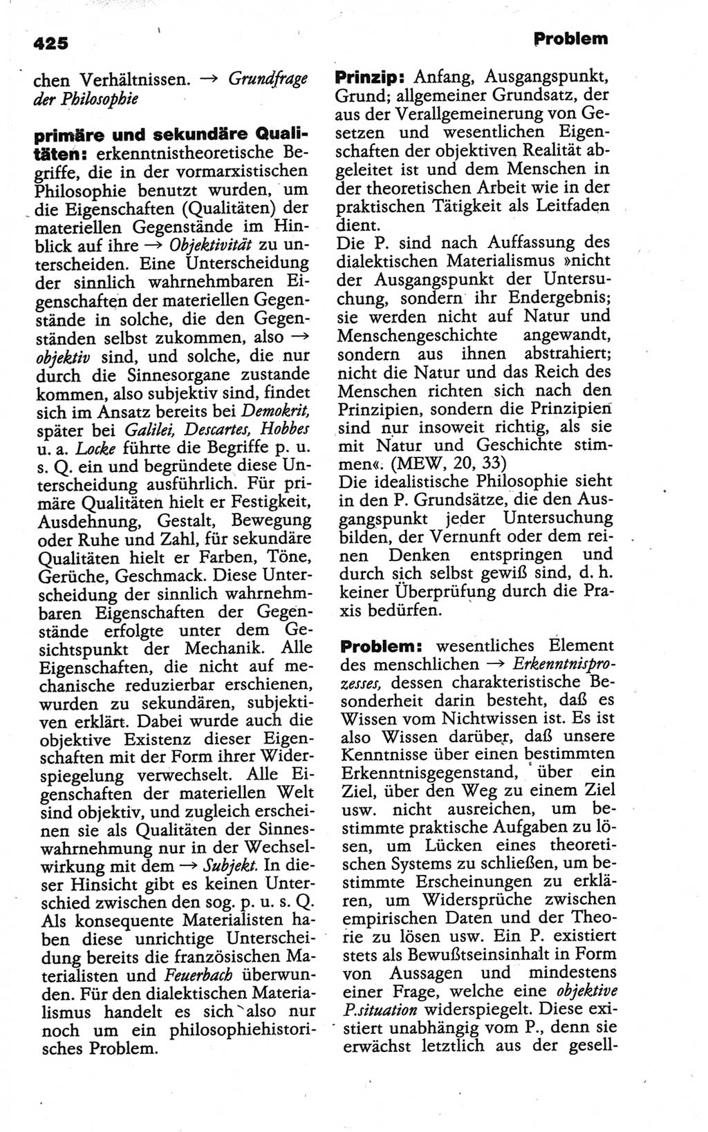 Wörterbuch der marxistisch-leninistischen Philosophie [Deutsche Demokratische Republik (DDR)] 1986, Seite 425 (Wb. ML Phil. DDR 1986, S. 425)