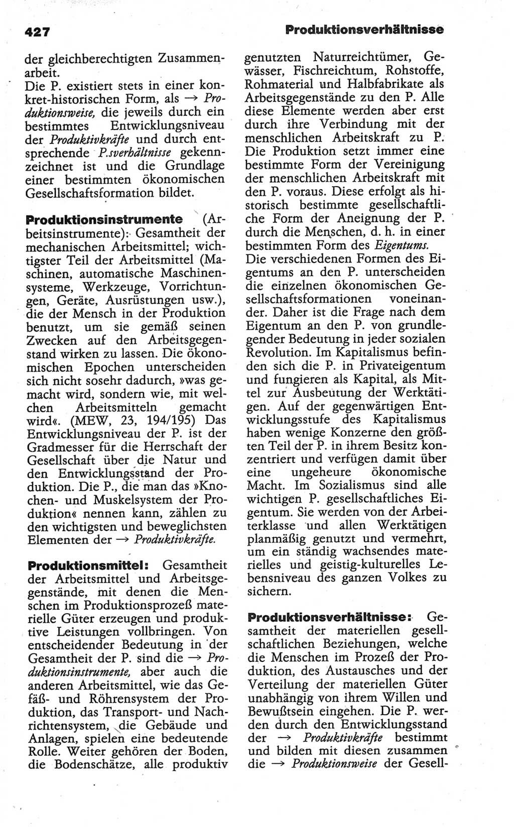 Wörterbuch der marxistisch-leninistischen Philosophie [Deutsche Demokratische Republik (DDR)] 1986, Seite 427 (Wb. ML Phil. DDR 1986, S. 427)