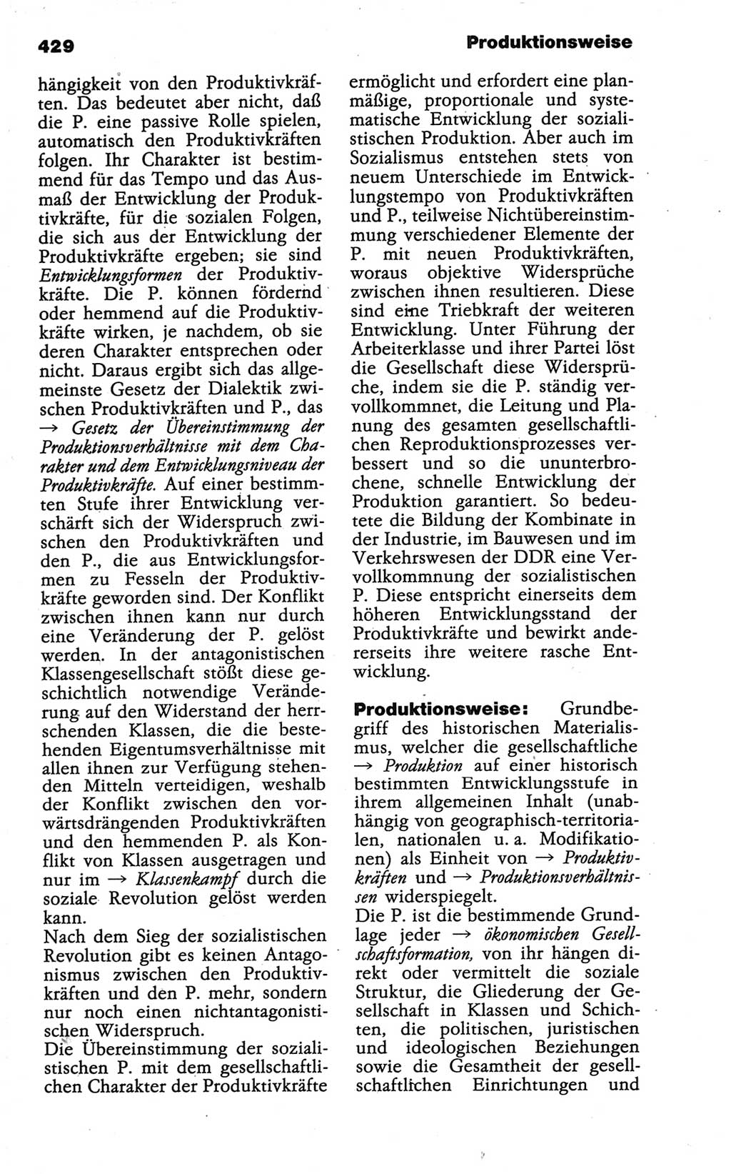 Wörterbuch der marxistisch-leninistischen Philosophie [Deutsche Demokratische Republik (DDR)] 1986, Seite 429 (Wb. ML Phil. DDR 1986, S. 429)