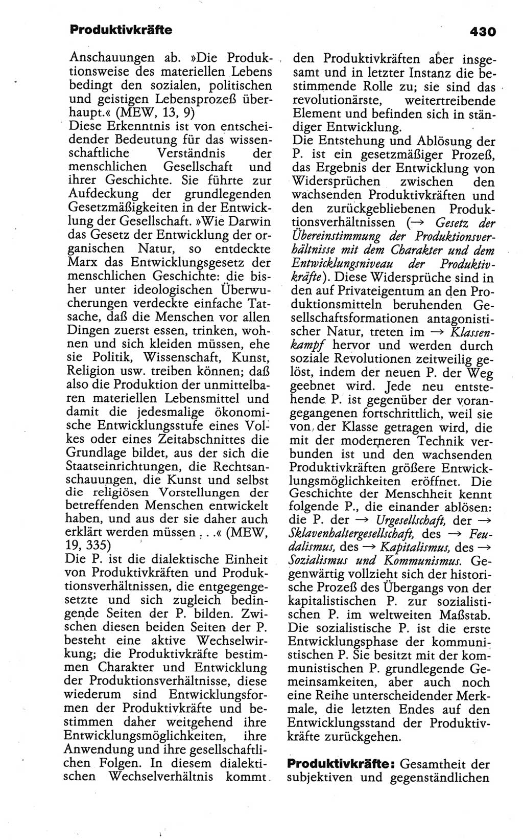 Wörterbuch der marxistisch-leninistischen Philosophie [Deutsche Demokratische Republik (DDR)] 1986, Seite 430 (Wb. ML Phil. DDR 1986, S. 430)