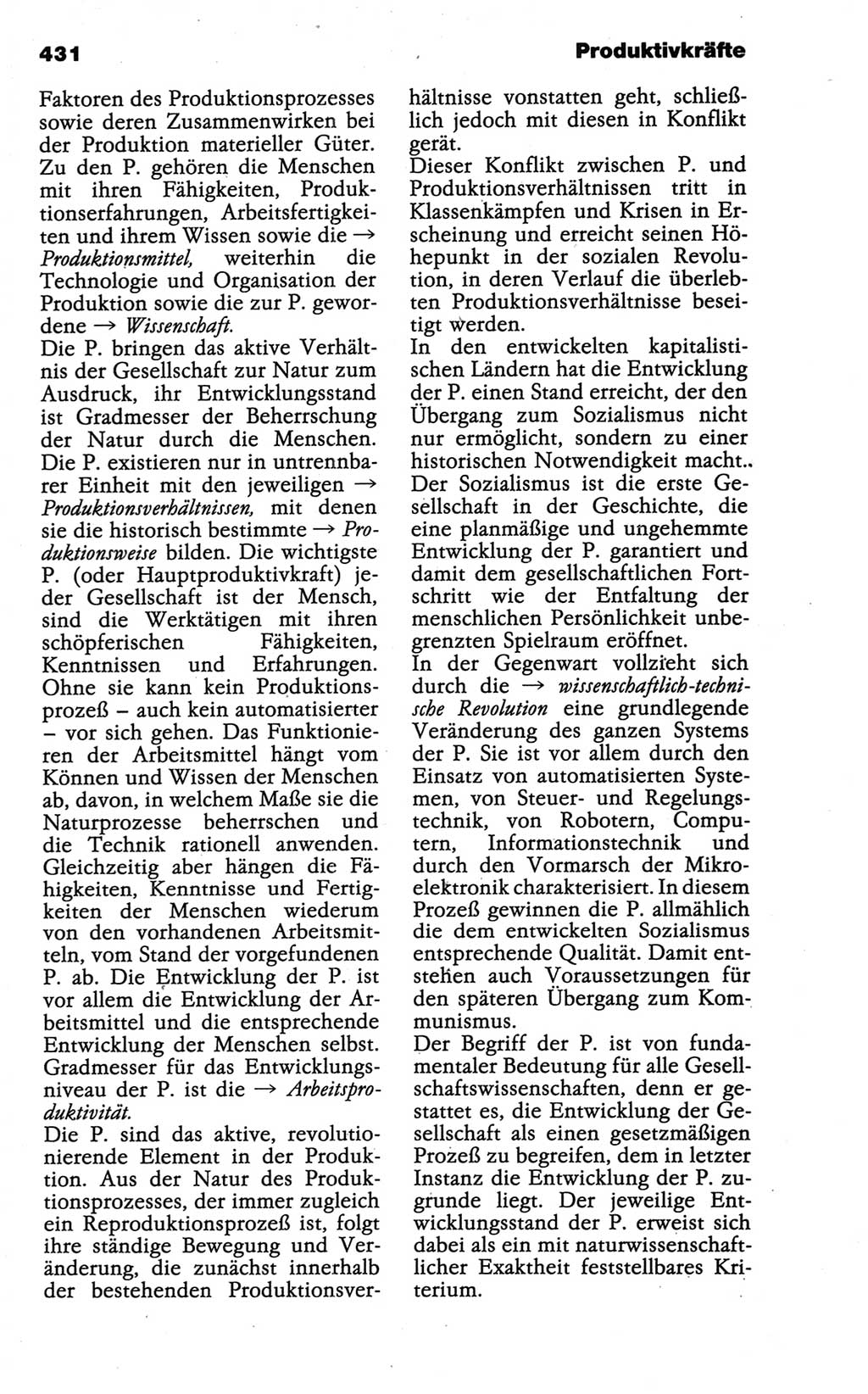 Wörterbuch der marxistisch-leninistischen Philosophie [Deutsche Demokratische Republik (DDR)] 1986, Seite 431 (Wb. ML Phil. DDR 1986, S. 431)