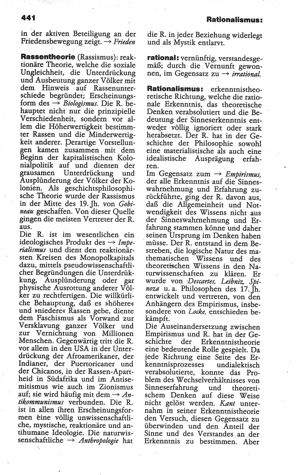 Wörterbuch der marxistisch-leninistischen Philosophie [Deutsche Demokratische Republik (DDR)] 1986, Seite 441 (Wb. ML Phil. DDR 1986, S. 441)