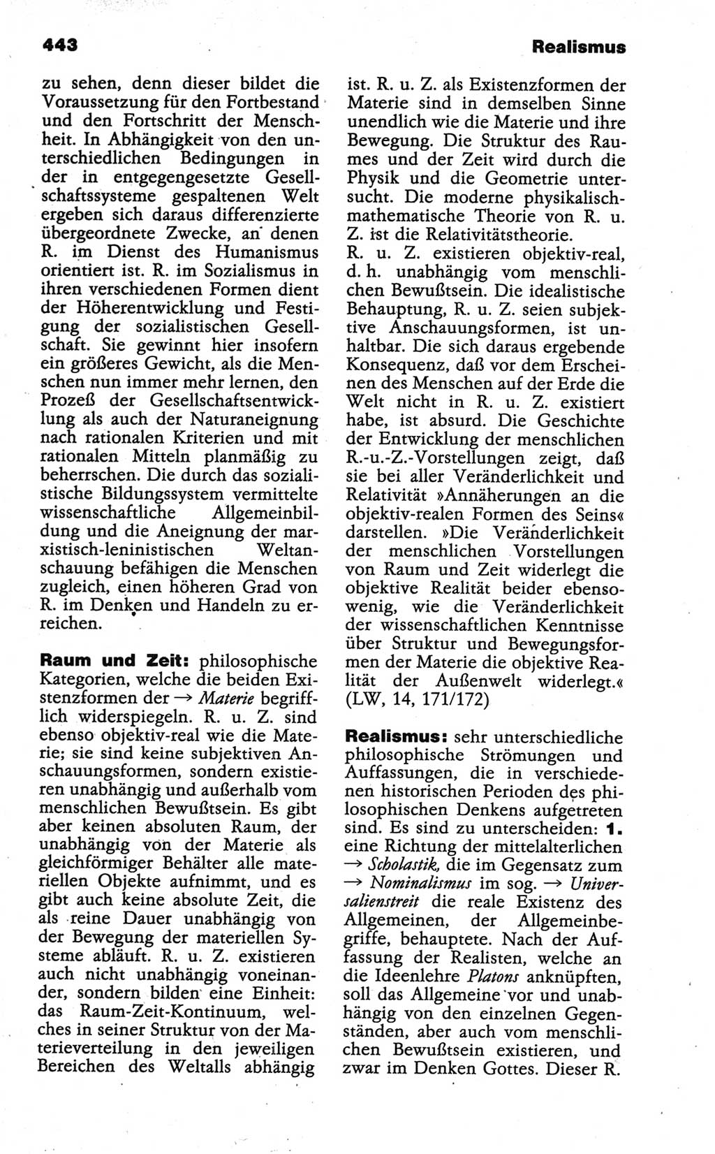 Wörterbuch der marxistisch-leninistischen Philosophie [Deutsche Demokratische Republik (DDR)] 1986, Seite 443 (Wb. ML Phil. DDR 1986, S. 443)