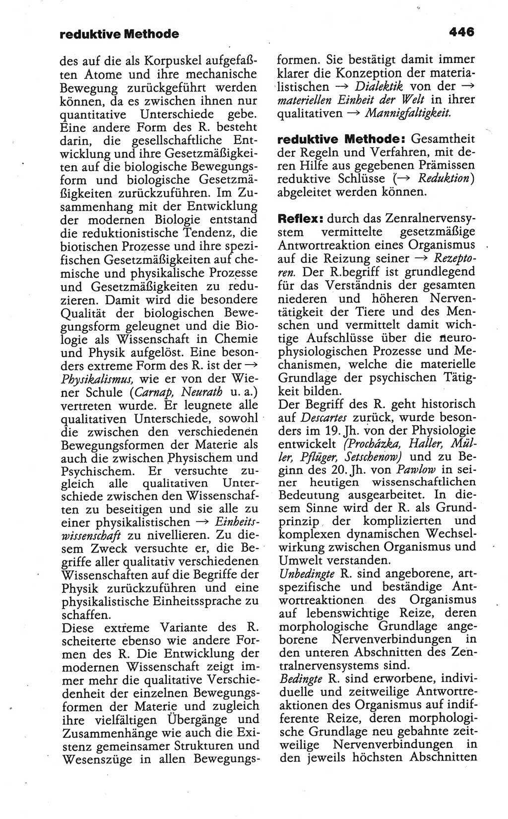 Wörterbuch der marxistisch-leninistischen Philosophie [Deutsche Demokratische Republik (DDR)] 1986, Seite 446 (Wb. ML Phil. DDR 1986, S. 446)