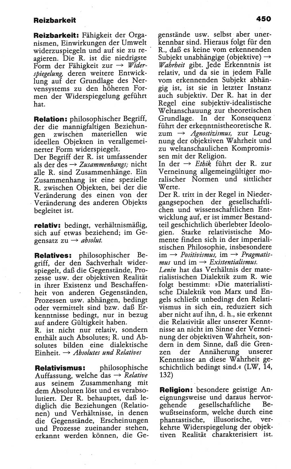 Wörterbuch der marxistisch-leninistischen Philosophie [Deutsche Demokratische Republik (DDR)] 1986, Seite 450 (Wb. ML Phil. DDR 1986, S. 450)