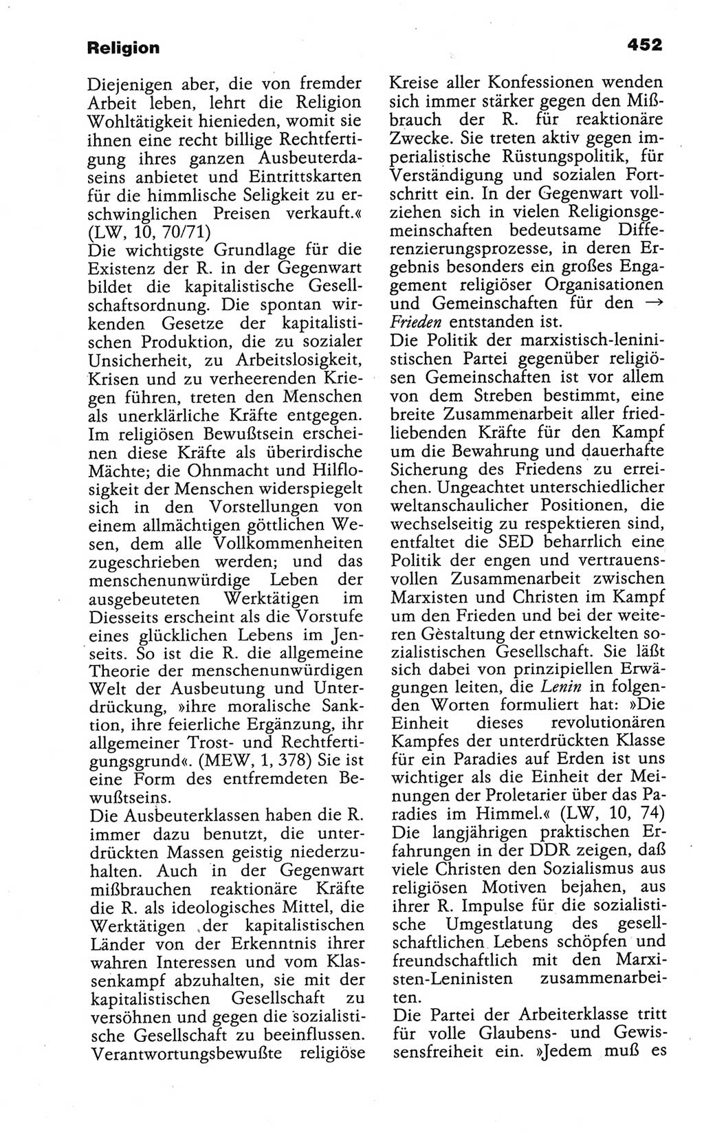 Wörterbuch der marxistisch-leninistischen Philosophie [Deutsche Demokratische Republik (DDR)] 1986, Seite 452 (Wb. ML Phil. DDR 1986, S. 452)