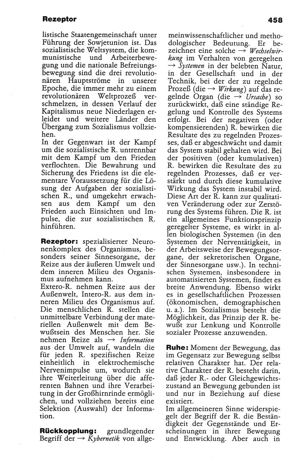 Wörterbuch der marxistisch-leninistischen Philosophie [Deutsche Demokratische Republik (DDR)] 1986, Seite 458 (Wb. ML Phil. DDR 1986, S. 458)