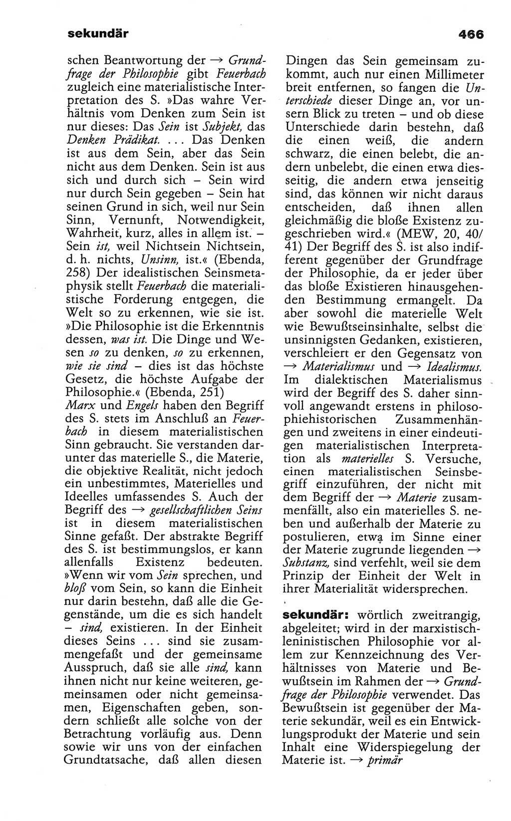 Wörterbuch der marxistisch-leninistischen Philosophie [Deutsche Demokratische Republik (DDR)] 1986, Seite 466 (Wb. ML Phil. DDR 1986, S. 466)