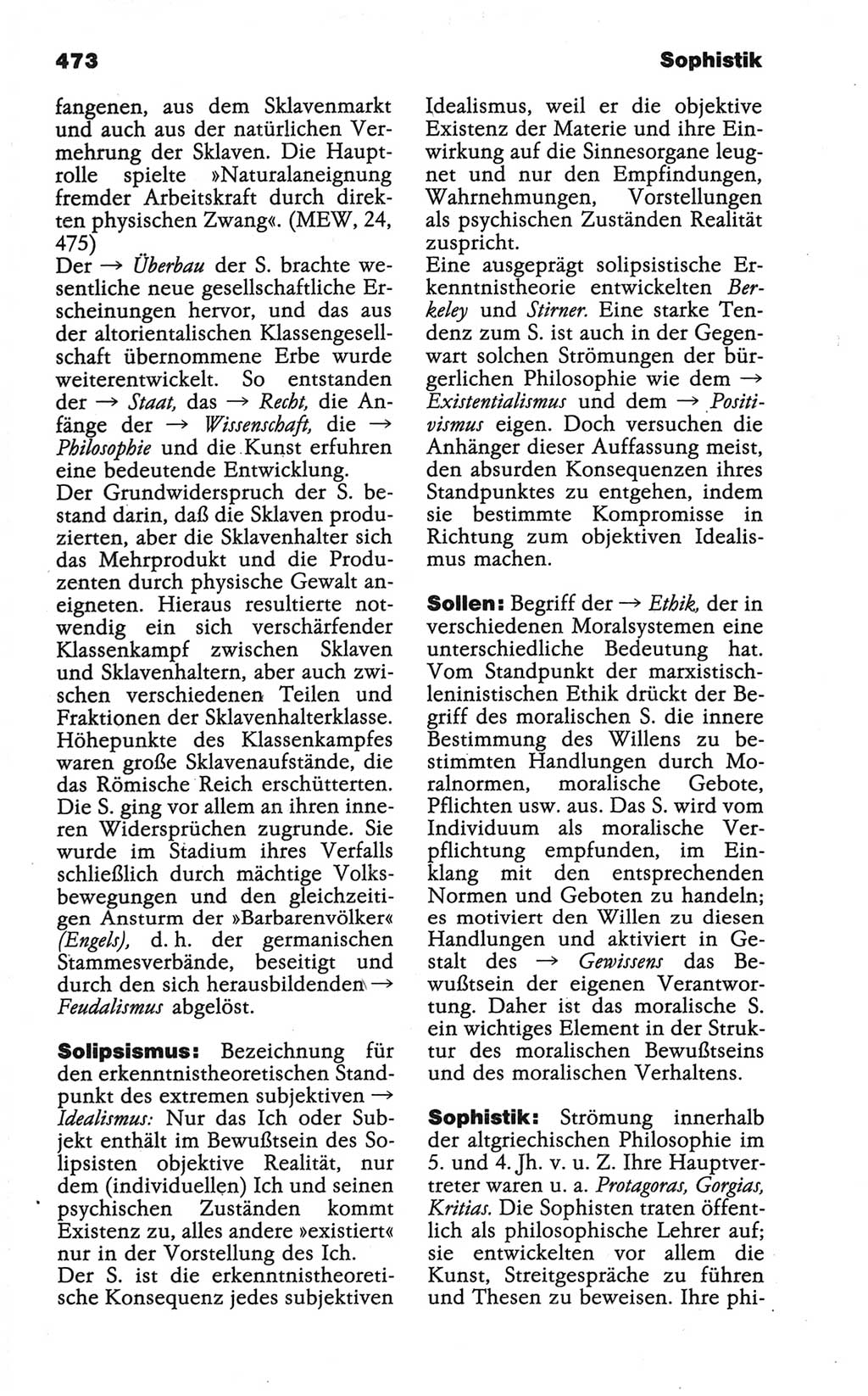 Wörterbuch der marxistisch-leninistischen Philosophie [Deutsche Demokratische Republik (DDR)] 1986, Seite 473 (Wb. ML Phil. DDR 1986, S. 473)