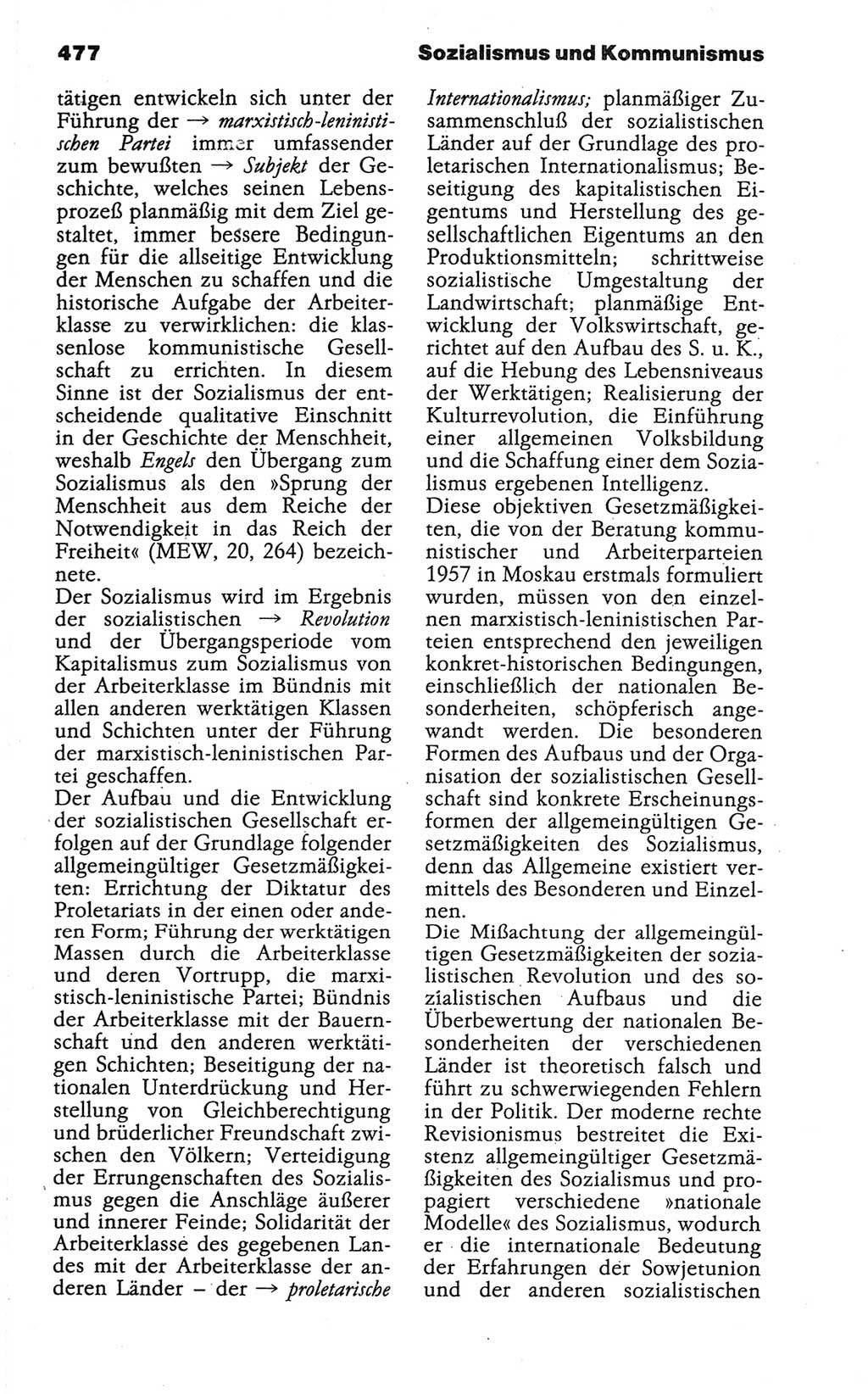 Wörterbuch der marxistisch-leninistischen Philosophie [Deutsche Demokratische Republik (DDR)] 1986, Seite 477 (Wb. ML Phil. DDR 1986, S. 477)