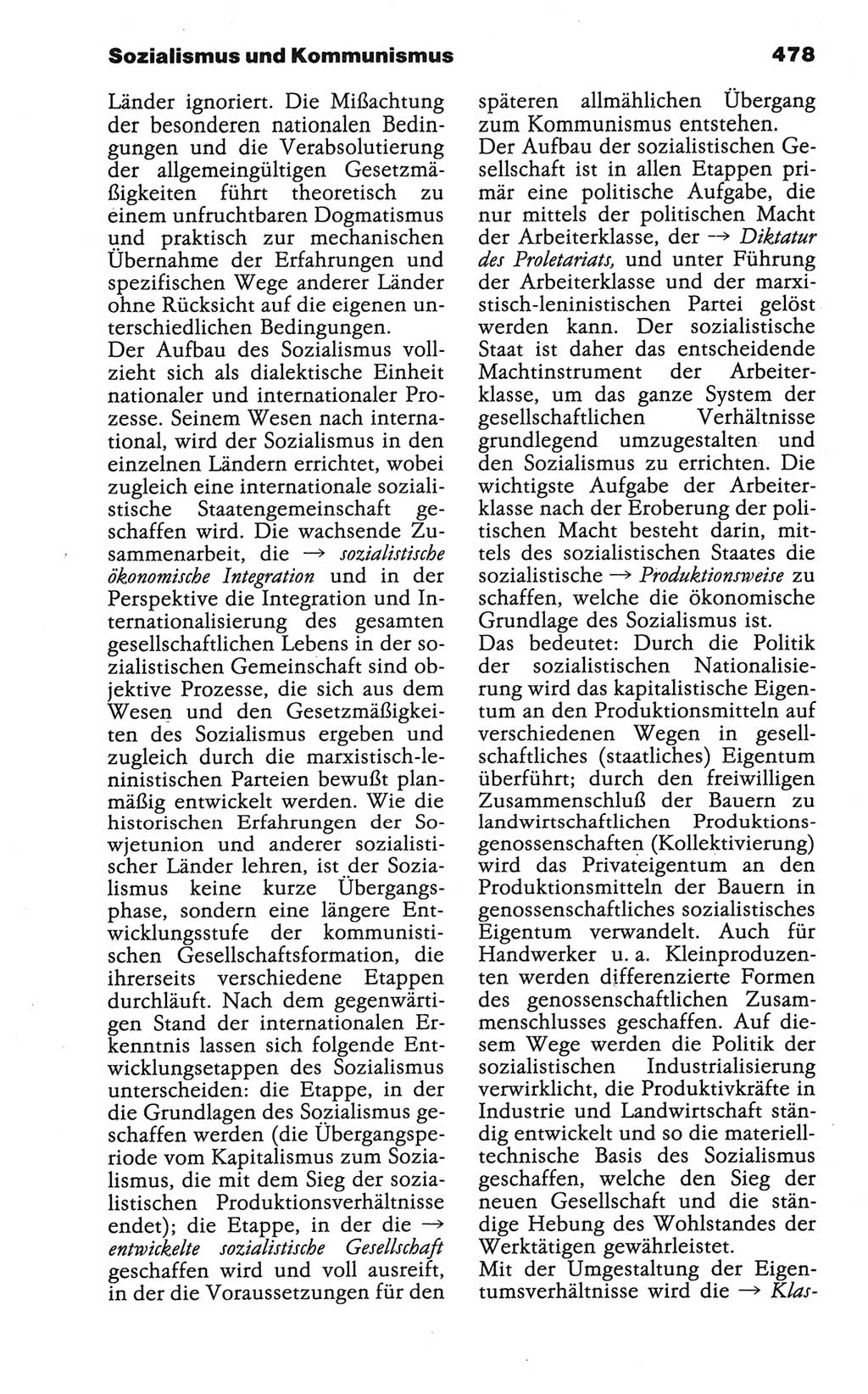 Wörterbuch der marxistisch-leninistischen Philosophie [Deutsche Demokratische Republik (DDR)] 1986, Seite 478 (Wb. ML Phil. DDR 1986, S. 478)
