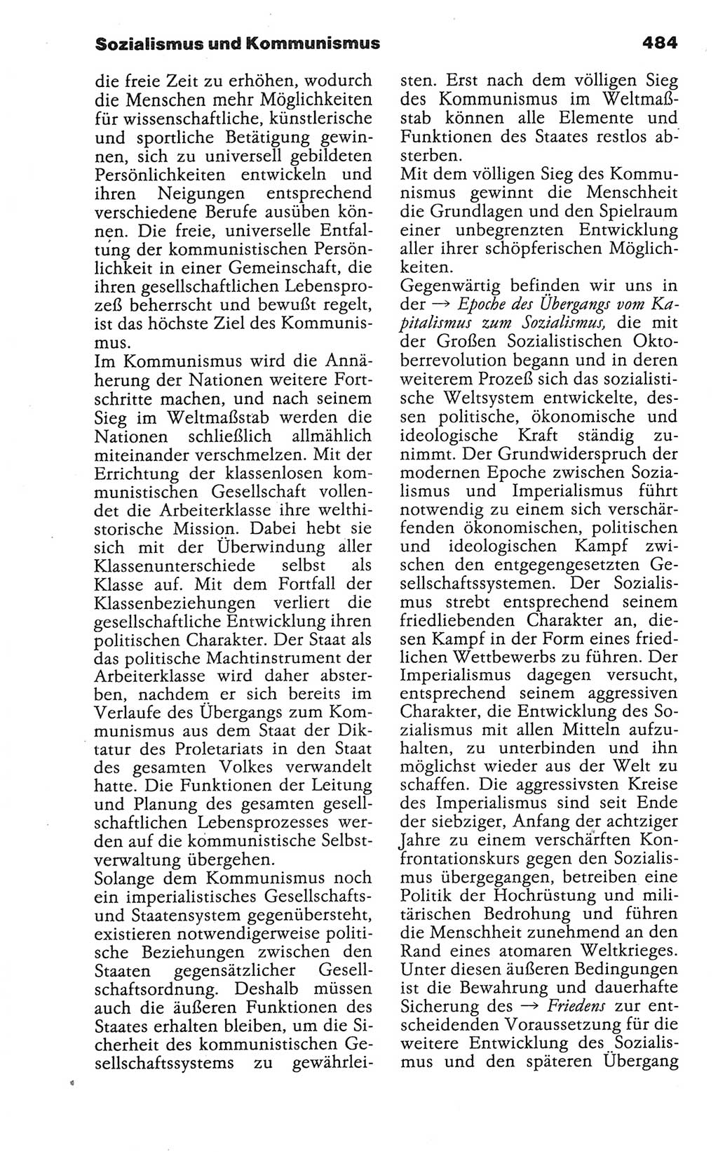 Wörterbuch der marxistisch-leninistischen Philosophie [Deutsche Demokratische Republik (DDR)] 1986, Seite 484 (Wb. ML Phil. DDR 1986, S. 484)