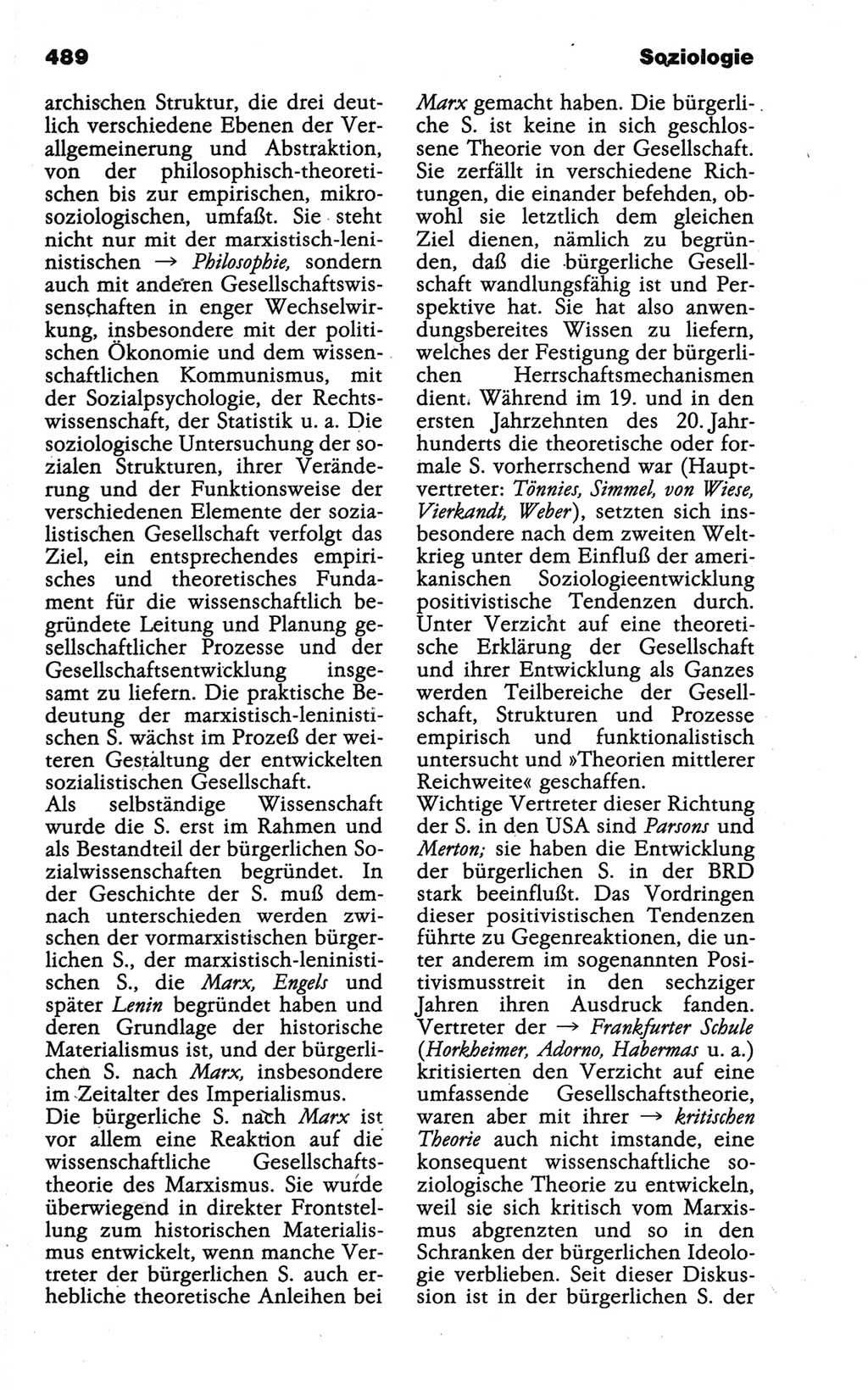 Wörterbuch der marxistisch-leninistischen Philosophie [Deutsche Demokratische Republik (DDR)] 1986, Seite 489 (Wb. ML Phil. DDR 1986, S. 489)