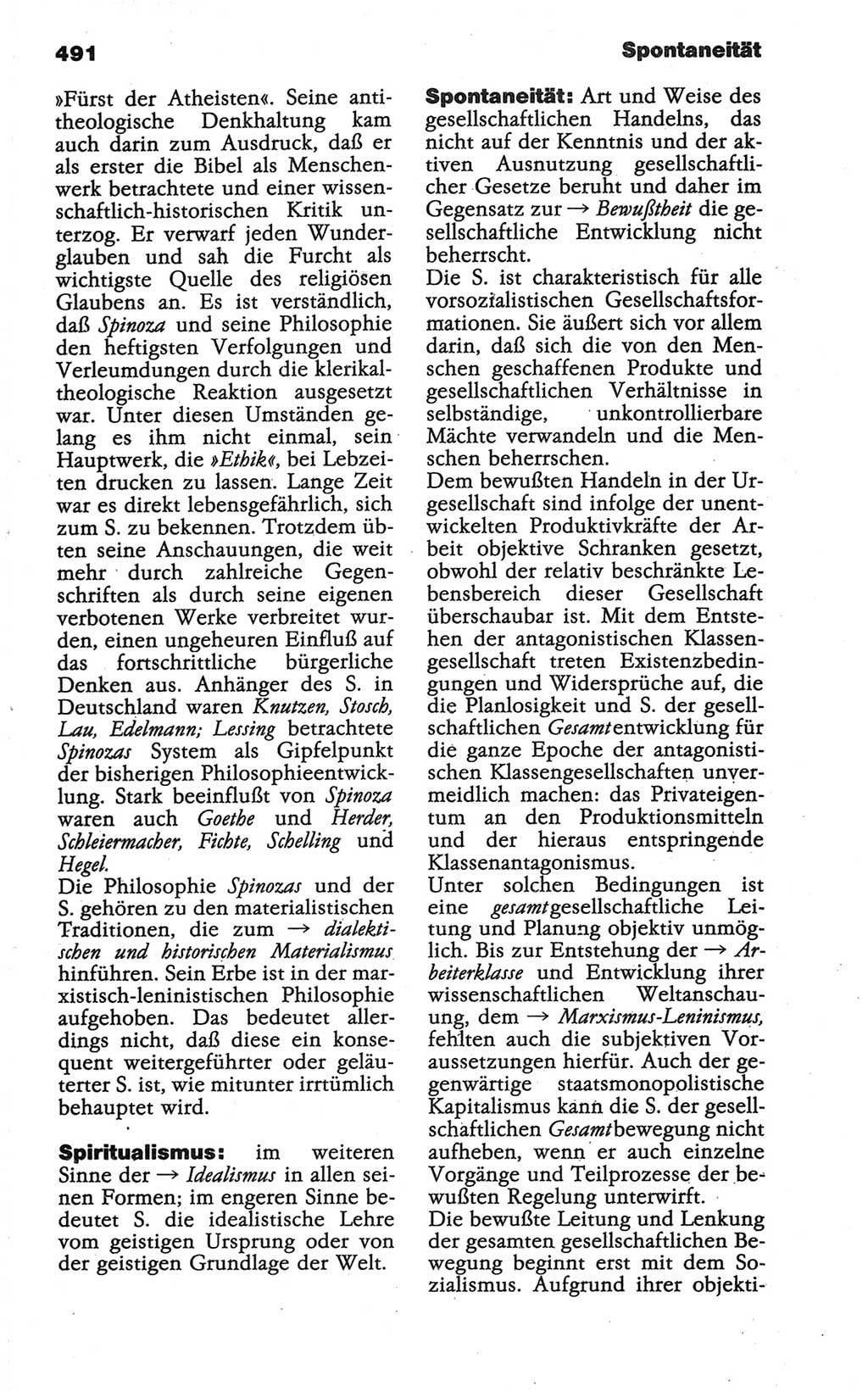 Wörterbuch der marxistisch-leninistischen Philosophie [Deutsche Demokratische Republik (DDR)] 1986, Seite 491 (Wb. ML Phil. DDR 1986, S. 491)
