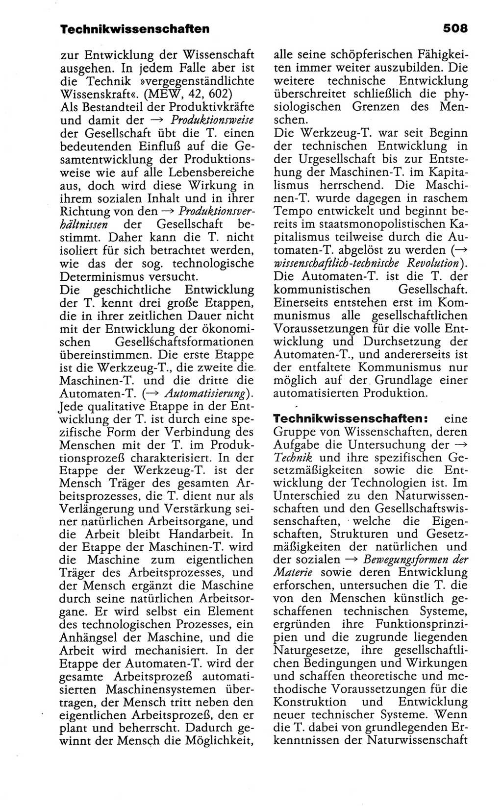 Wörterbuch der marxistisch-leninistischen Philosophie [Deutsche Demokratische Republik (DDR)] 1986, Seite 508 (Wb. ML Phil. DDR 1986, S. 508)