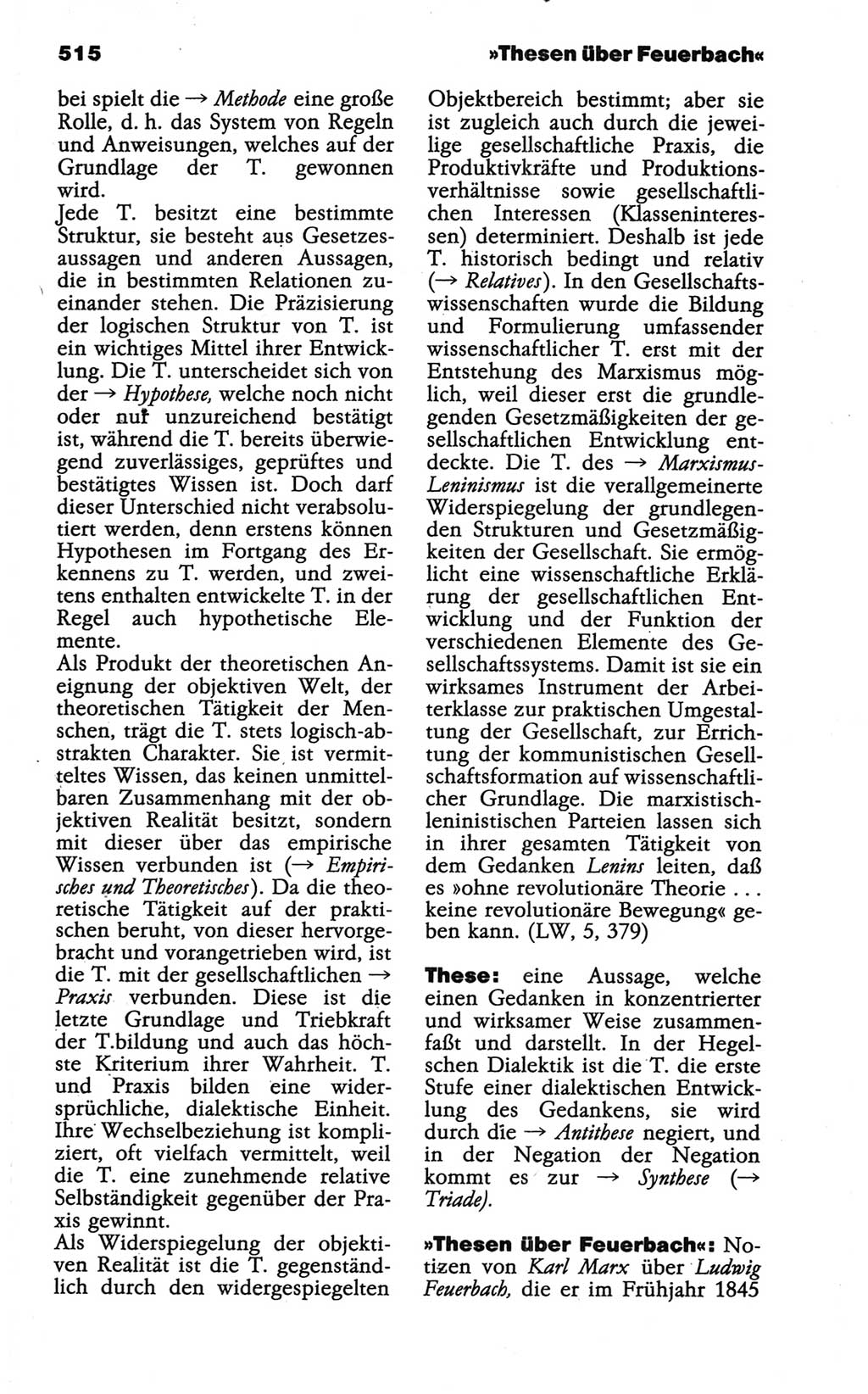 Wörterbuch der marxistisch-leninistischen Philosophie [Deutsche Demokratische Republik (DDR)] 1986, Seite 515 (Wb. ML Phil. DDR 1986, S. 515)