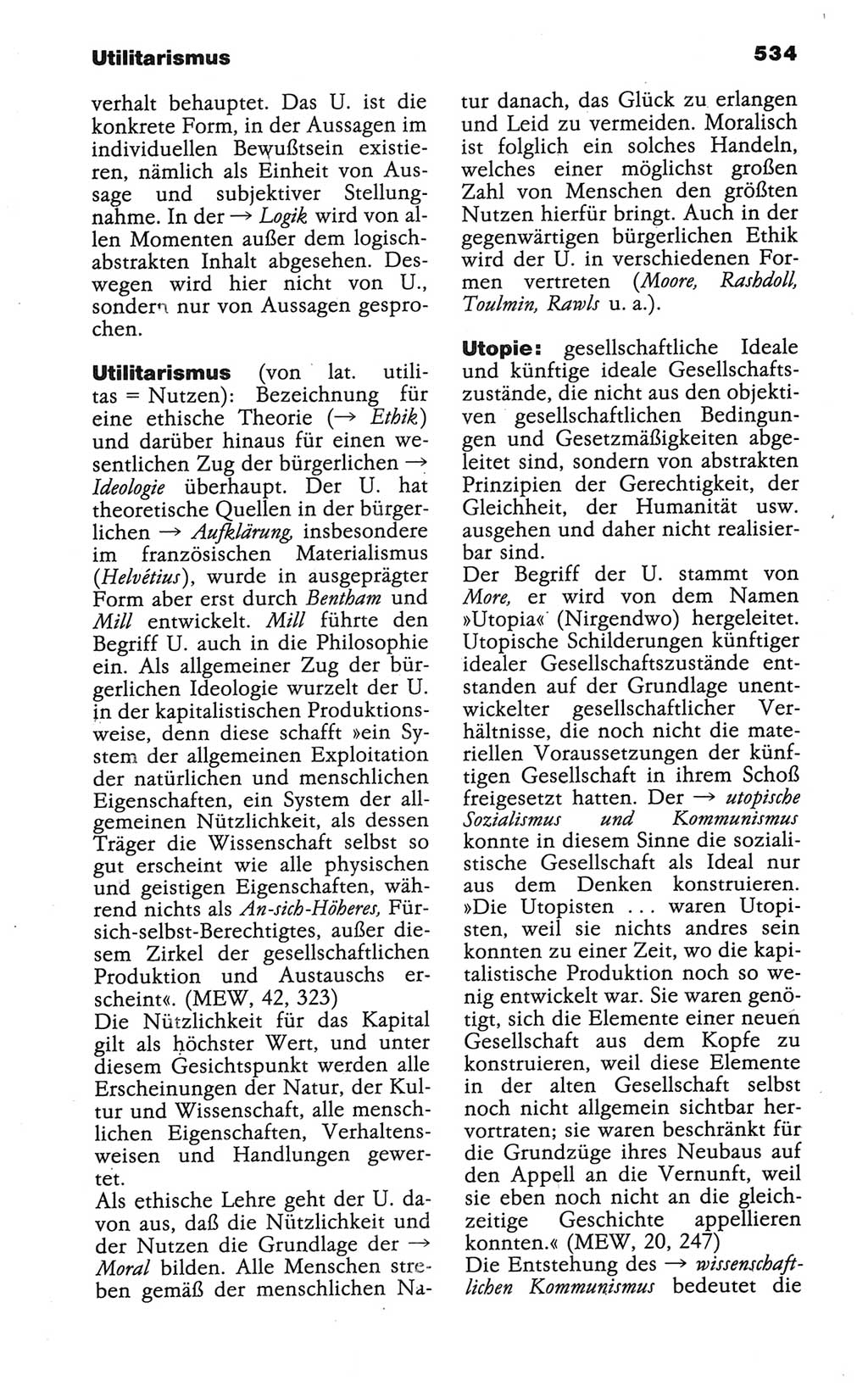 Wörterbuch der marxistisch-leninistischen Philosophie [Deutsche Demokratische Republik (DDR)] 1986, Seite 534 (Wb. ML Phil. DDR 1986, S. 534)