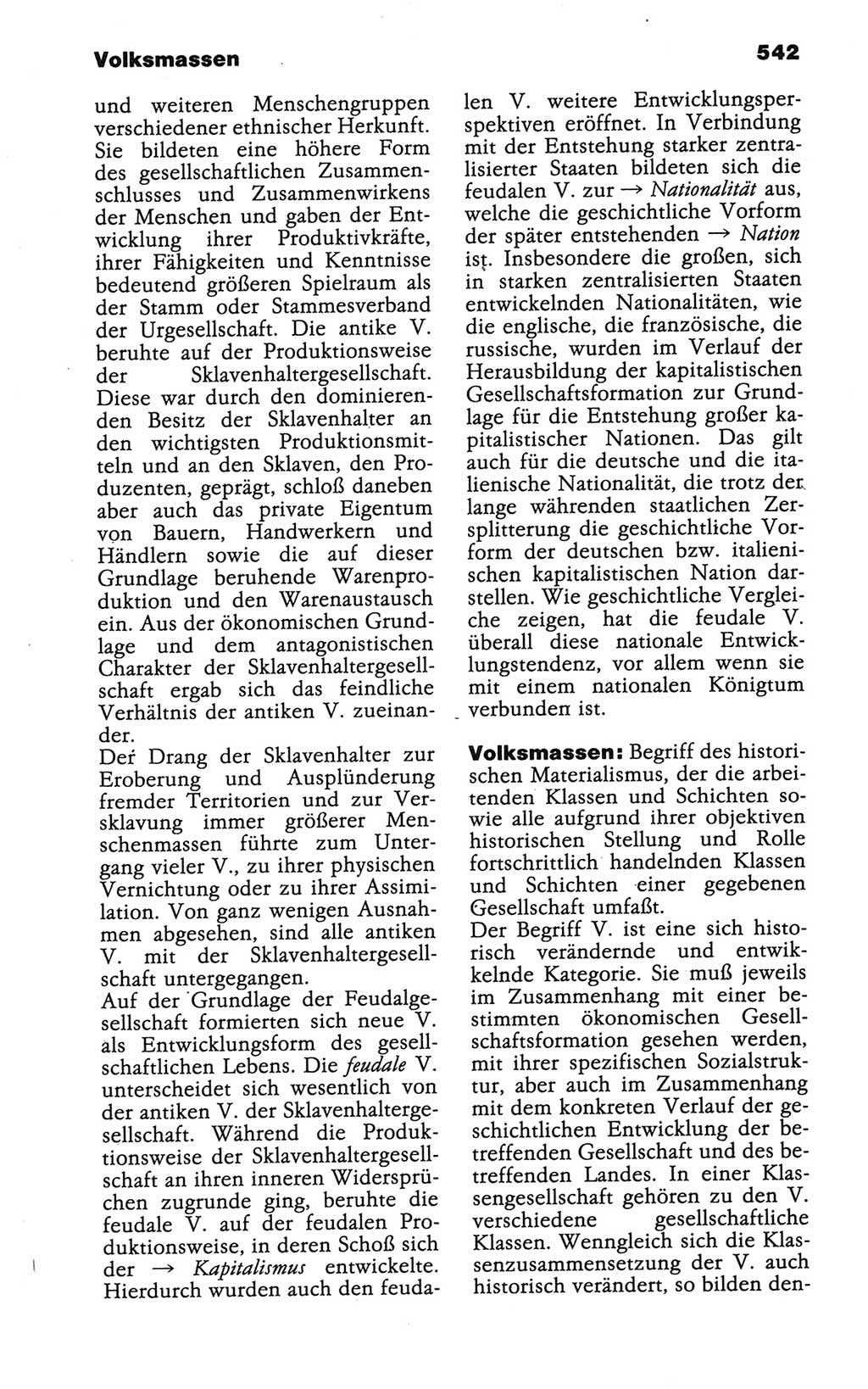 Wörterbuch der marxistisch-leninistischen Philosophie [Deutsche Demokratische Republik (DDR)] 1986, Seite 542 (Wb. ML Phil. DDR 1986, S. 542)