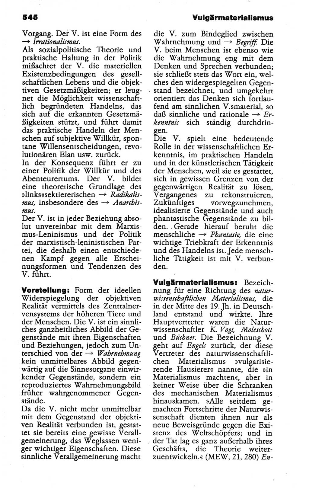Wörterbuch der marxistisch-leninistischen Philosophie [Deutsche Demokratische Republik (DDR)] 1986, Seite 545 (Wb. ML Phil. DDR 1986, S. 545)