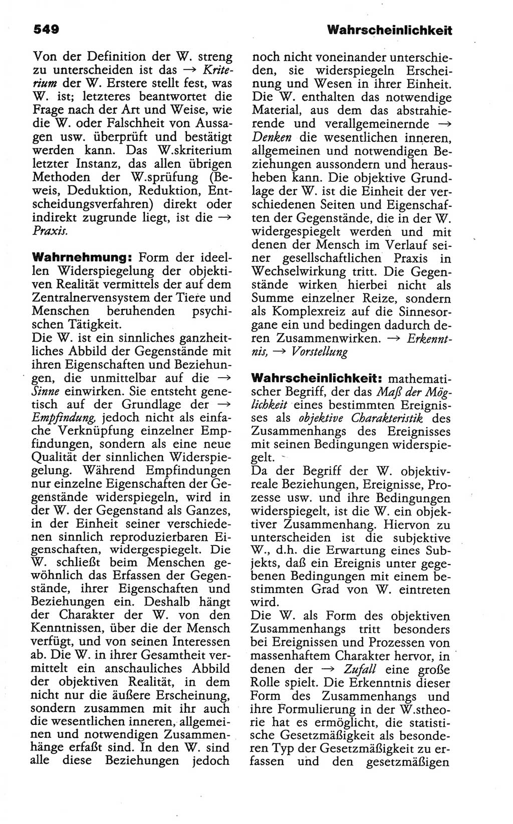 Wörterbuch der marxistisch-leninistischen Philosophie [Deutsche Demokratische Republik (DDR)] 1986, Seite 549 (Wb. ML Phil. DDR 1986, S. 549)