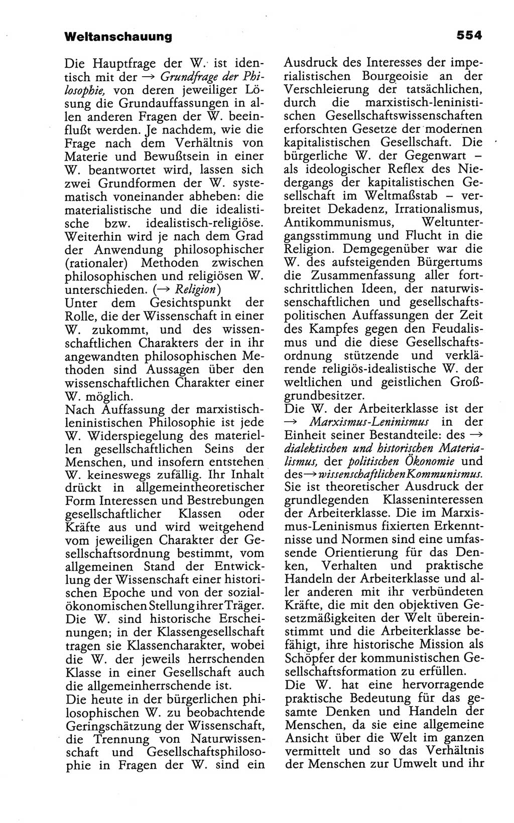 Wörterbuch der marxistisch-leninistischen Philosophie [Deutsche Demokratische Republik (DDR)] 1986, Seite 554 (Wb. ML Phil. DDR 1986, S. 554)
