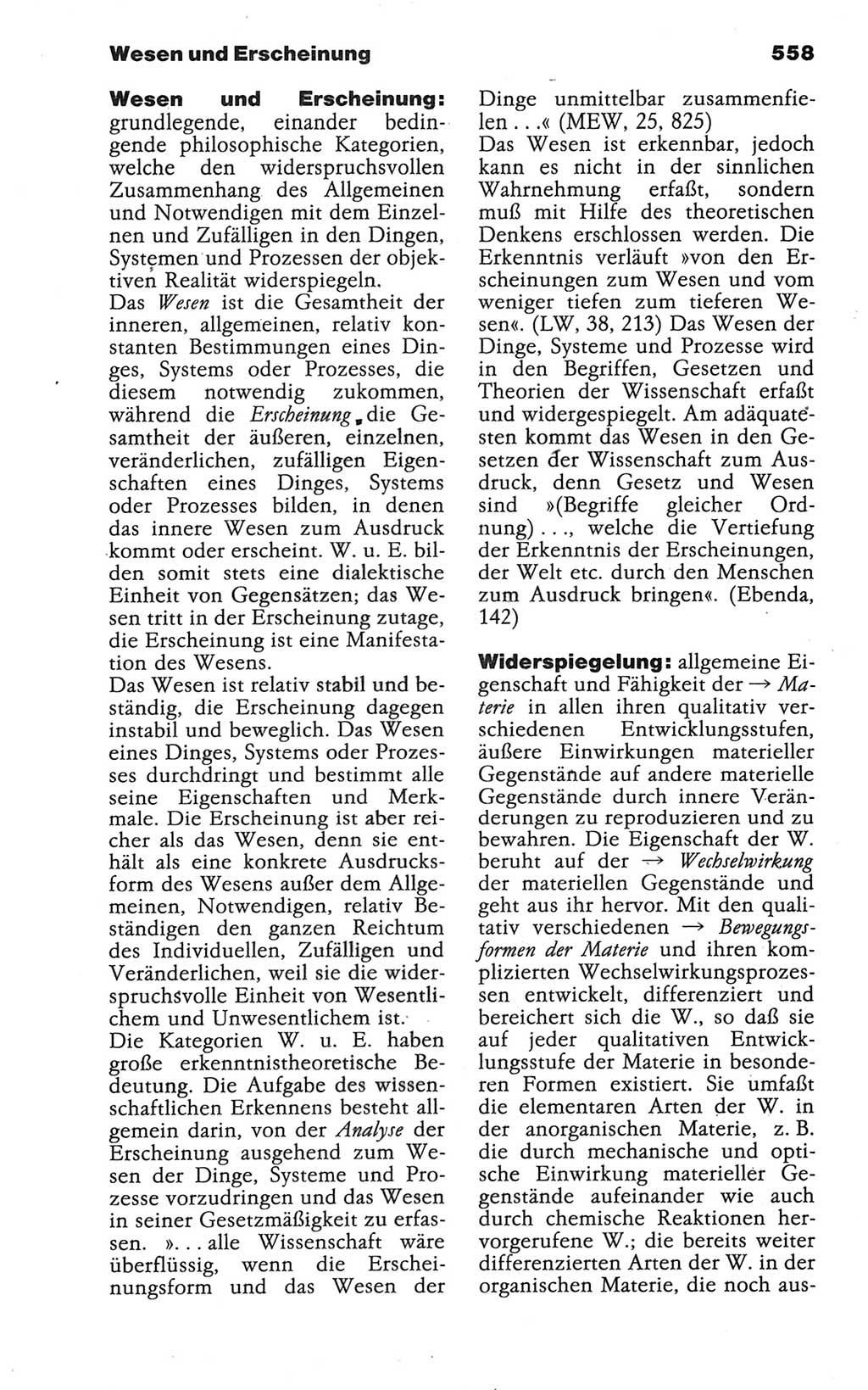 Wörterbuch der marxistisch-leninistischen Philosophie [Deutsche Demokratische Republik (DDR)] 1986, Seite 558 (Wb. ML Phil. DDR 1986, S. 558)