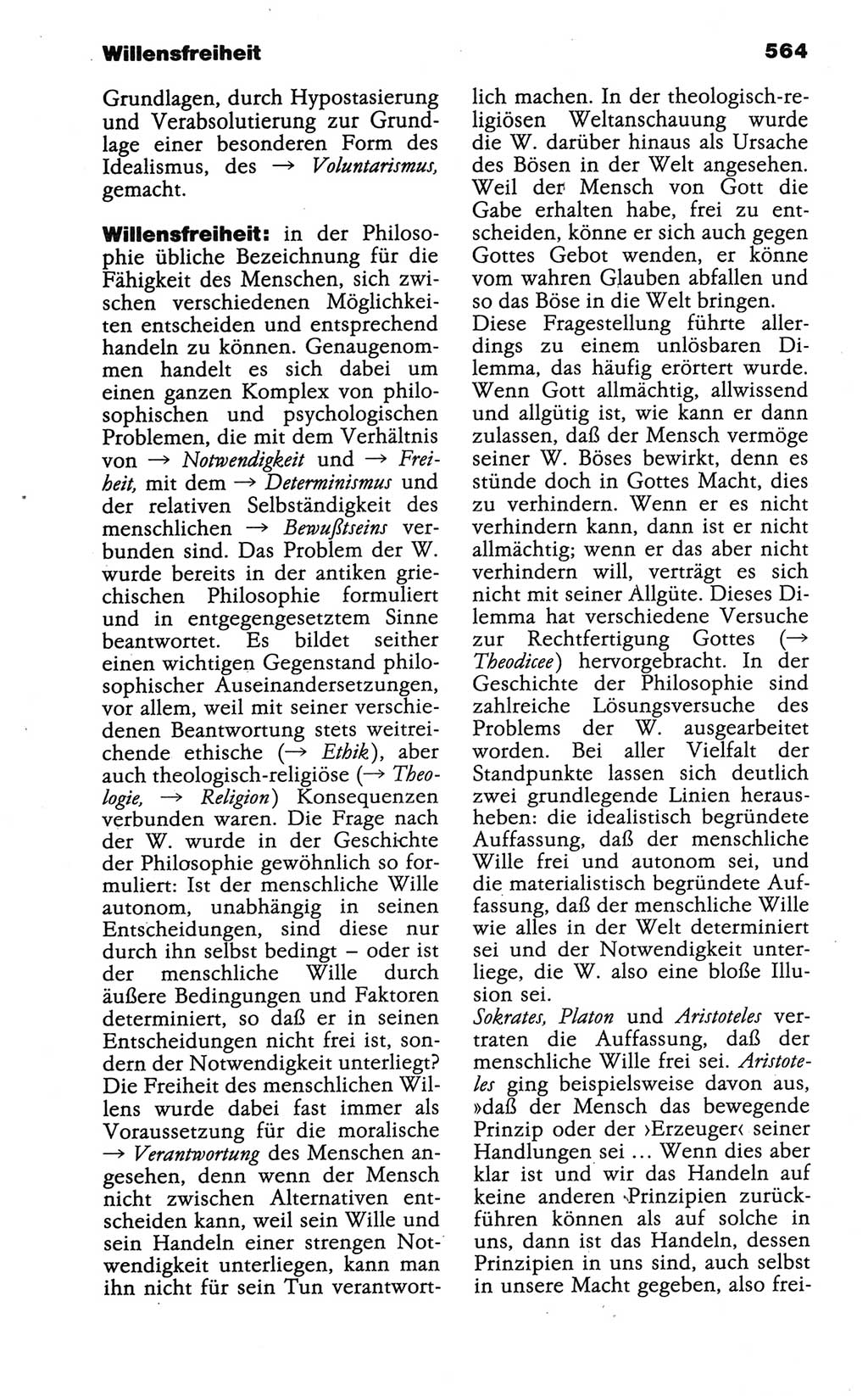 Wörterbuch der marxistisch-leninistischen Philosophie [Deutsche Demokratische Republik (DDR)] 1986, Seite 564 (Wb. ML Phil. DDR 1986, S. 564)