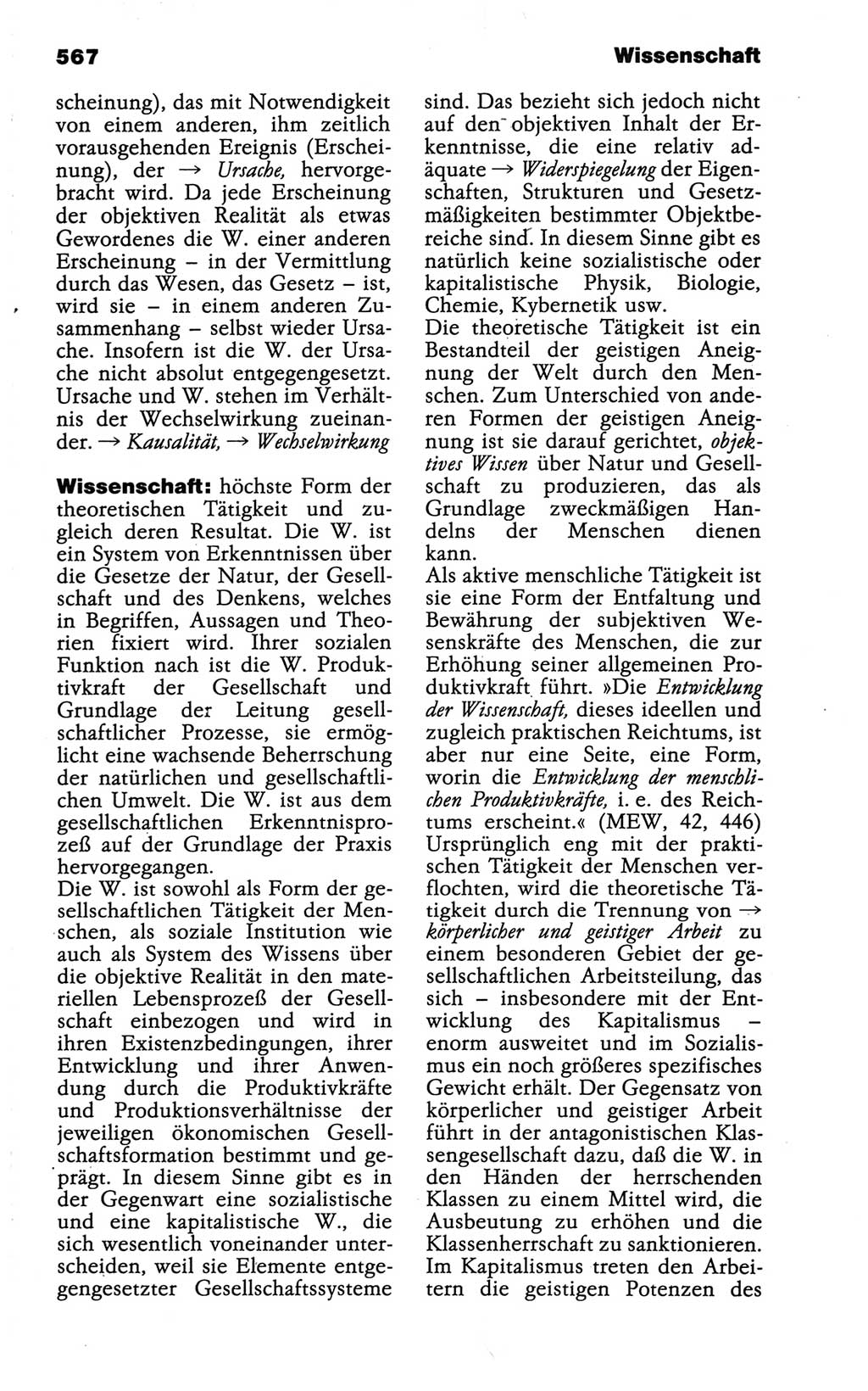 Wörterbuch der marxistisch-leninistischen Philosophie [Deutsche Demokratische Republik (DDR)] 1986, Seite 567 (Wb. ML Phil. DDR 1986, S. 567)