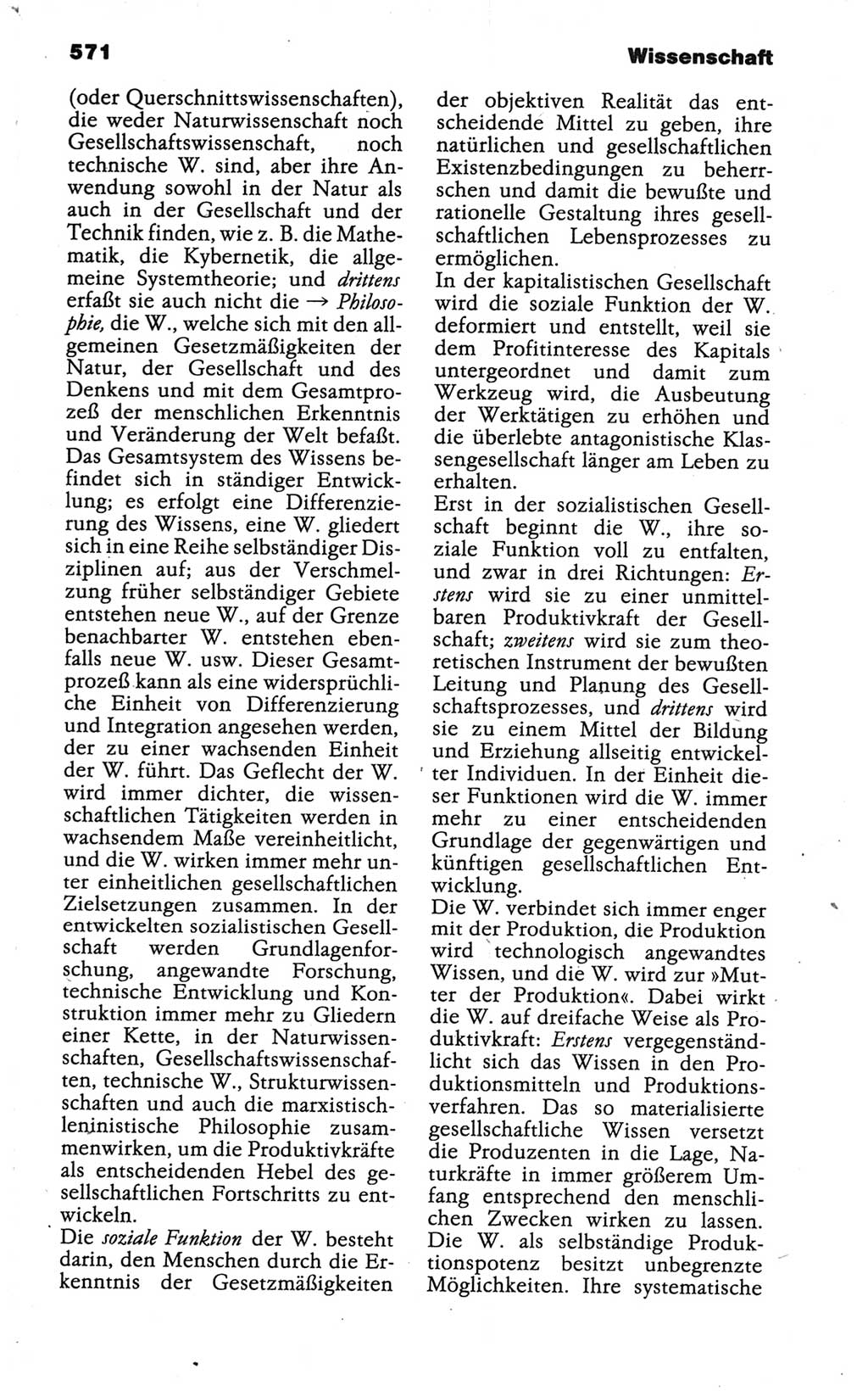 Wörterbuch der marxistisch-leninistischen Philosophie [Deutsche Demokratische Republik (DDR)] 1986, Seite 571 (Wb. ML Phil. DDR 1986, S. 571)
