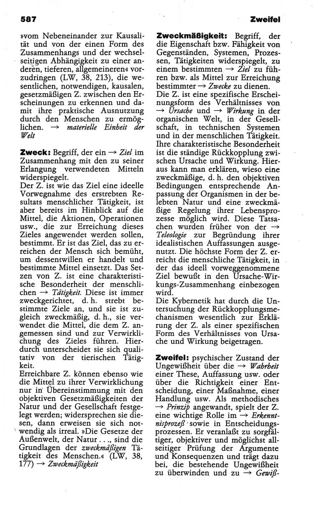 Wörterbuch der marxistisch-leninistischen Philosophie [Deutsche Demokratische Republik (DDR)] 1986, Seite 587 (Wb. ML Phil. DDR 1986, S. 587)