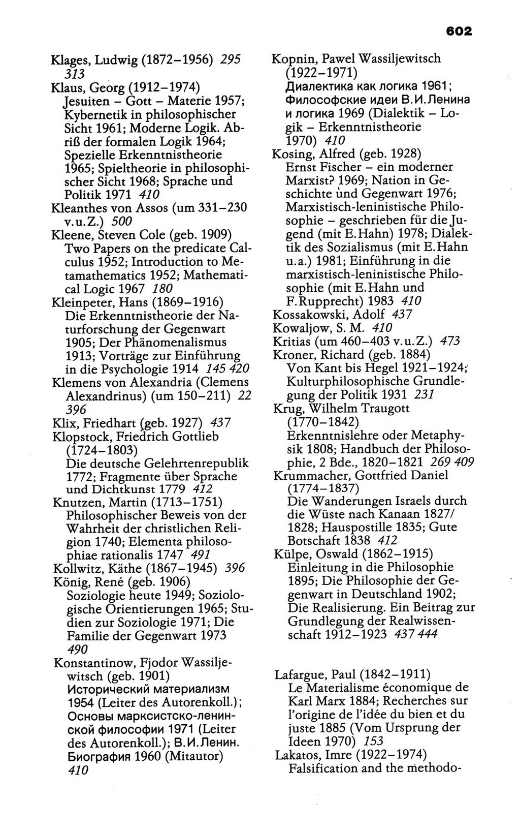Wörterbuch der marxistisch-leninistischen Philosophie [Deutsche Demokratische Republik (DDR)] 1986, Seite 602 (Wb. ML Phil. DDR 1986, S. 602)