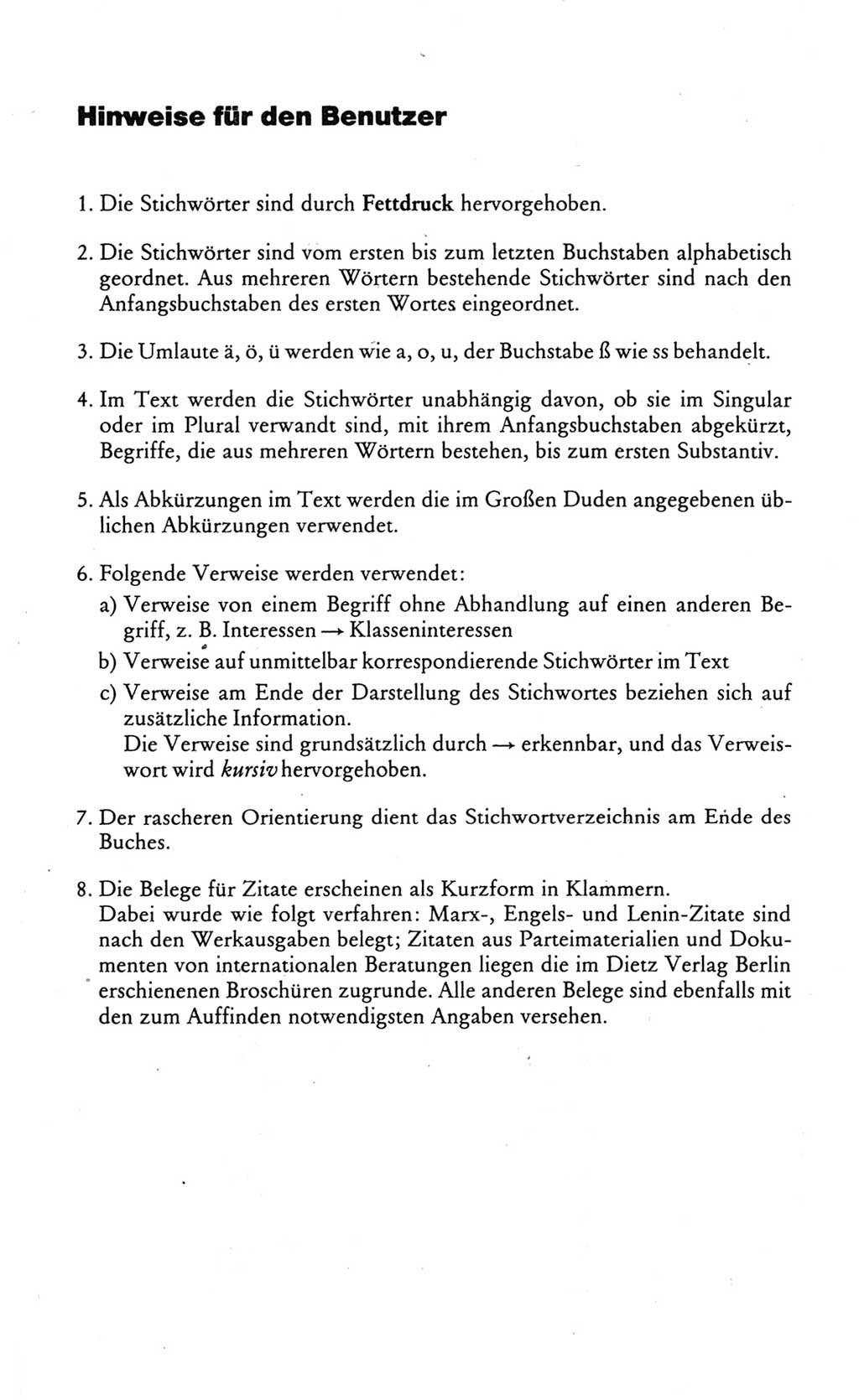 Wörterbuch des wissenschaftlichen Kommunismus [Deutsche Demokratische Republik (DDR)] 1986, Seite 8 (Wb. wiss. Komm. DDR 1986, S. 8)