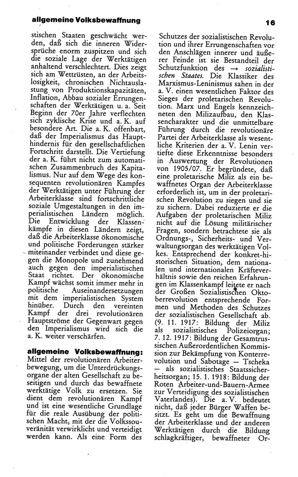 Wörterbuch des wissenschaftlichen Kommunismus [Deutsche Demokratische Republik (DDR)] 1986, Seite 16 (Wb. wiss. Komm. DDR 1986, S. 16)
