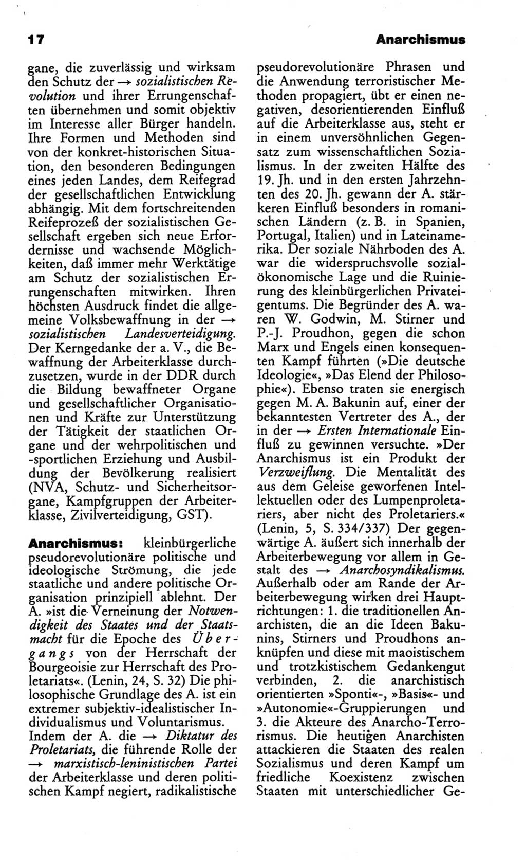 Wörterbuch des wissenschaftlichen Kommunismus [Deutsche Demokratische Republik (DDR)] 1986, Seite 17 (Wb. wiss. Komm. DDR 1986, S. 17)